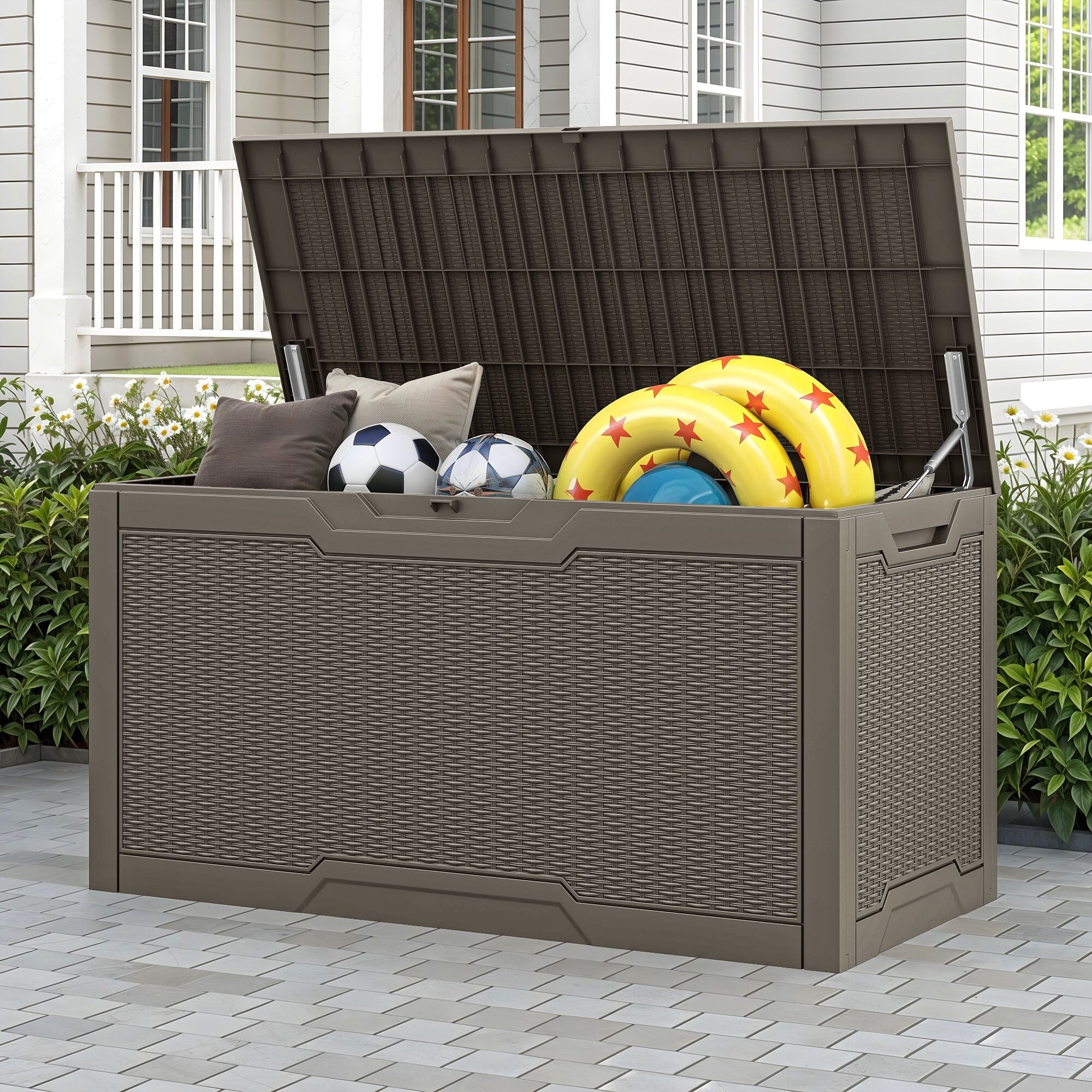 Coffre de rangement extérieur étanche de 100 gallons - N/A