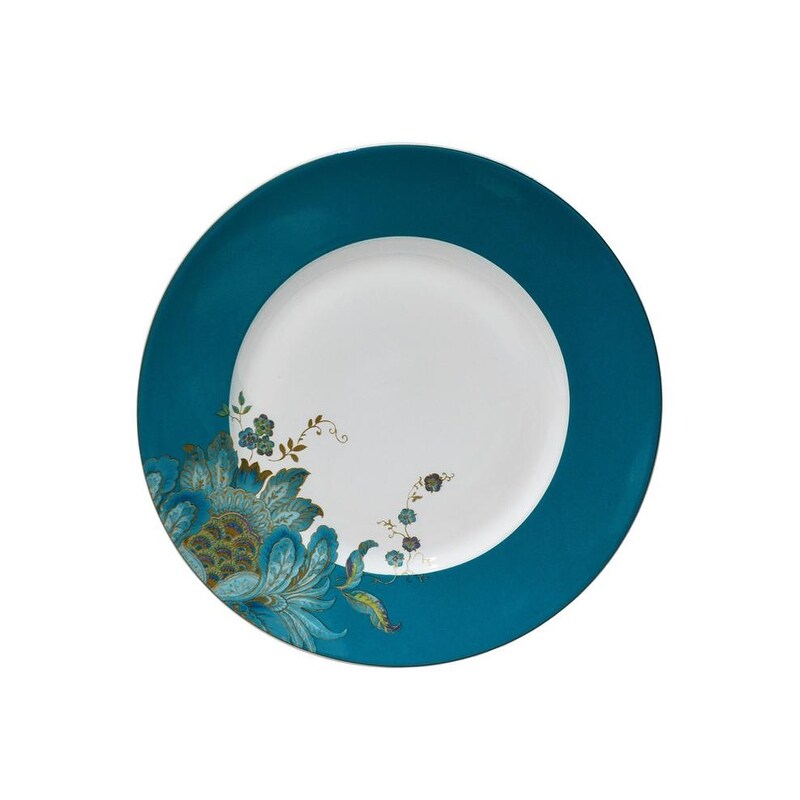 Service de table 16 pièces en porcelaine 222 Fifth Eliza, bleu sarcelle