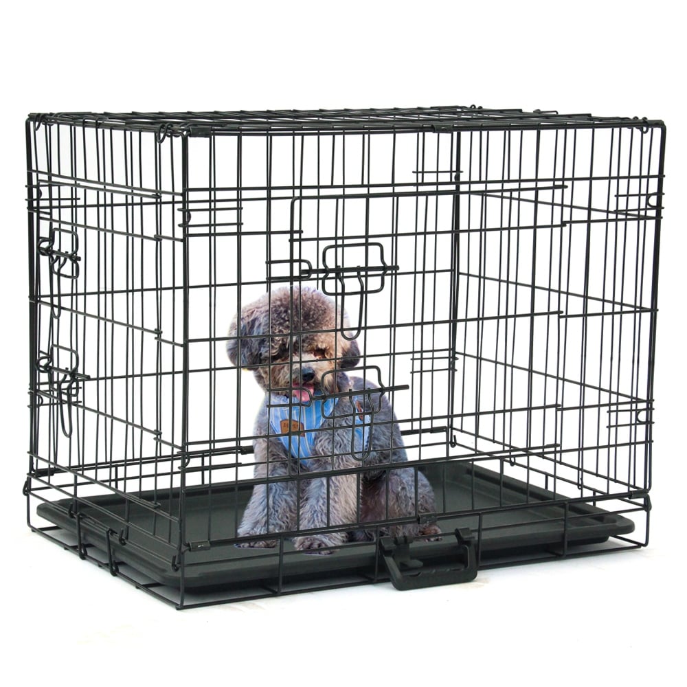 Cage pliable en acier pour animaux de compagnie de 24 à 48 pouces, cage pour chat et chien, parc pour animaux en fil de fer
