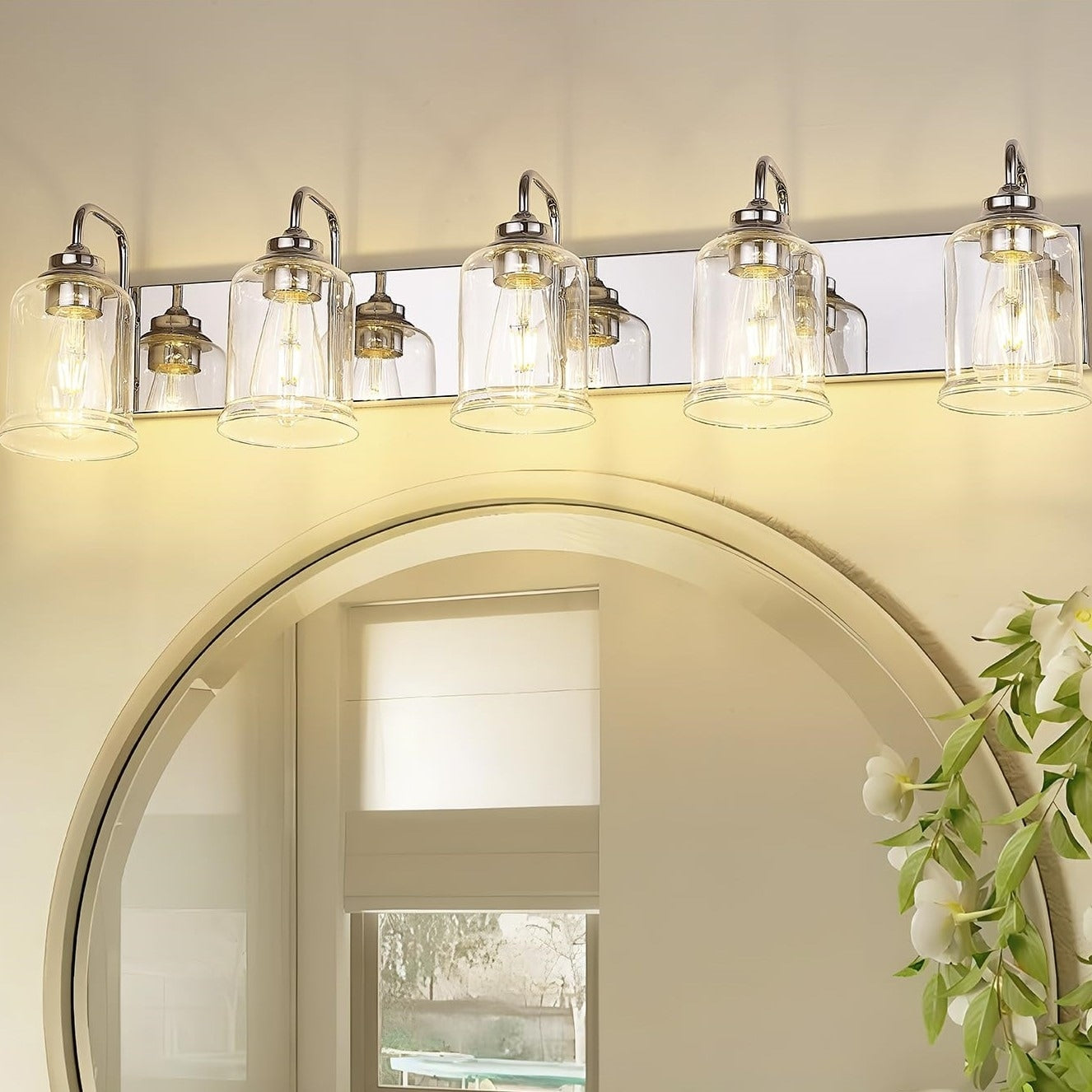 Éclairage de vanité moderne à 3, 4, 5 ou 6 lumières pour miroir de salle de bain