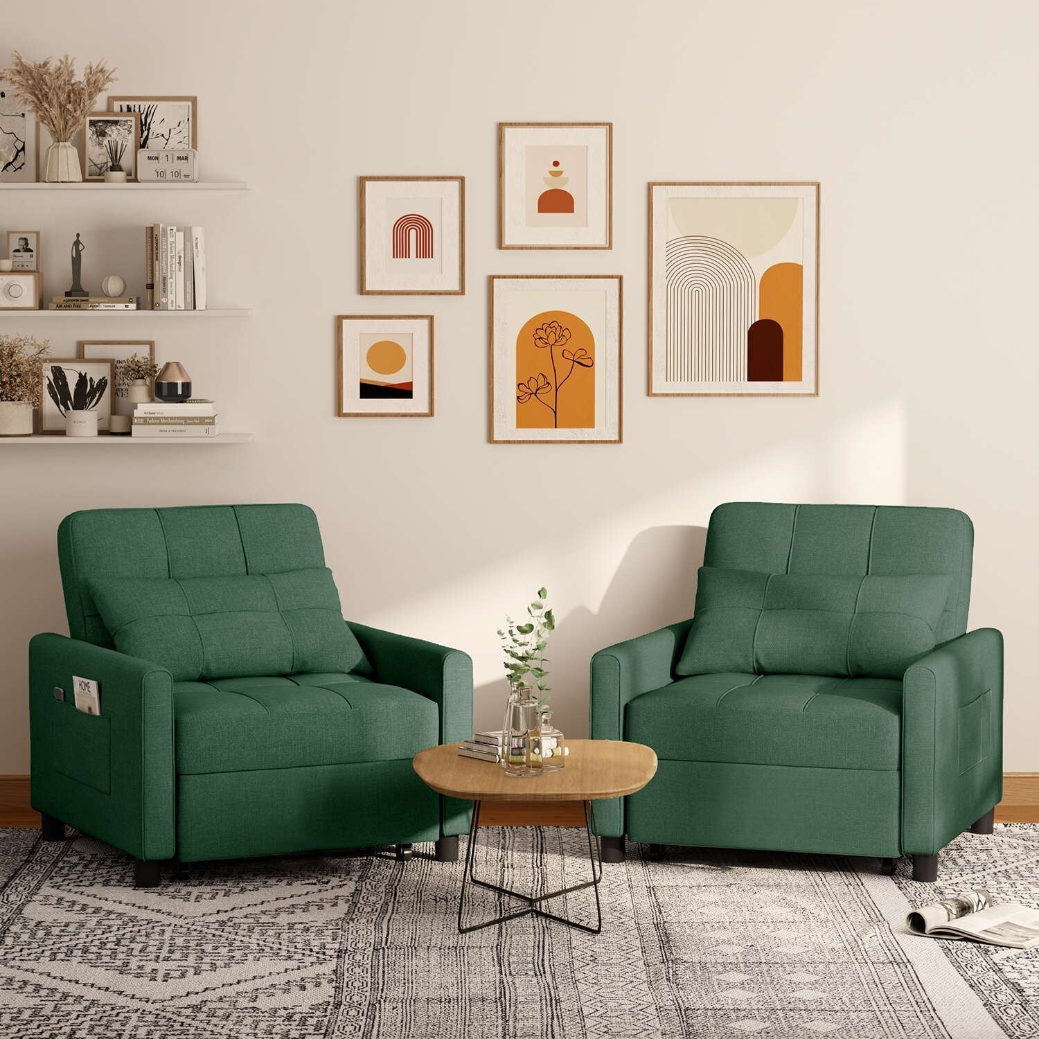 Canapé-lit 3 en 1 réglable, canapé-lit gigogne, convertible et pliable pour salon