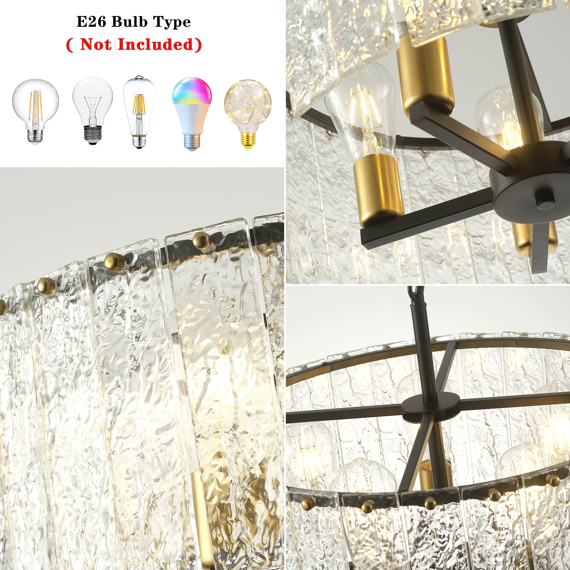 Lustre tambour rond moderne à 5 lumières, lustre semi-encastré classique, suspension pour îlot de cuisine et salle à manger