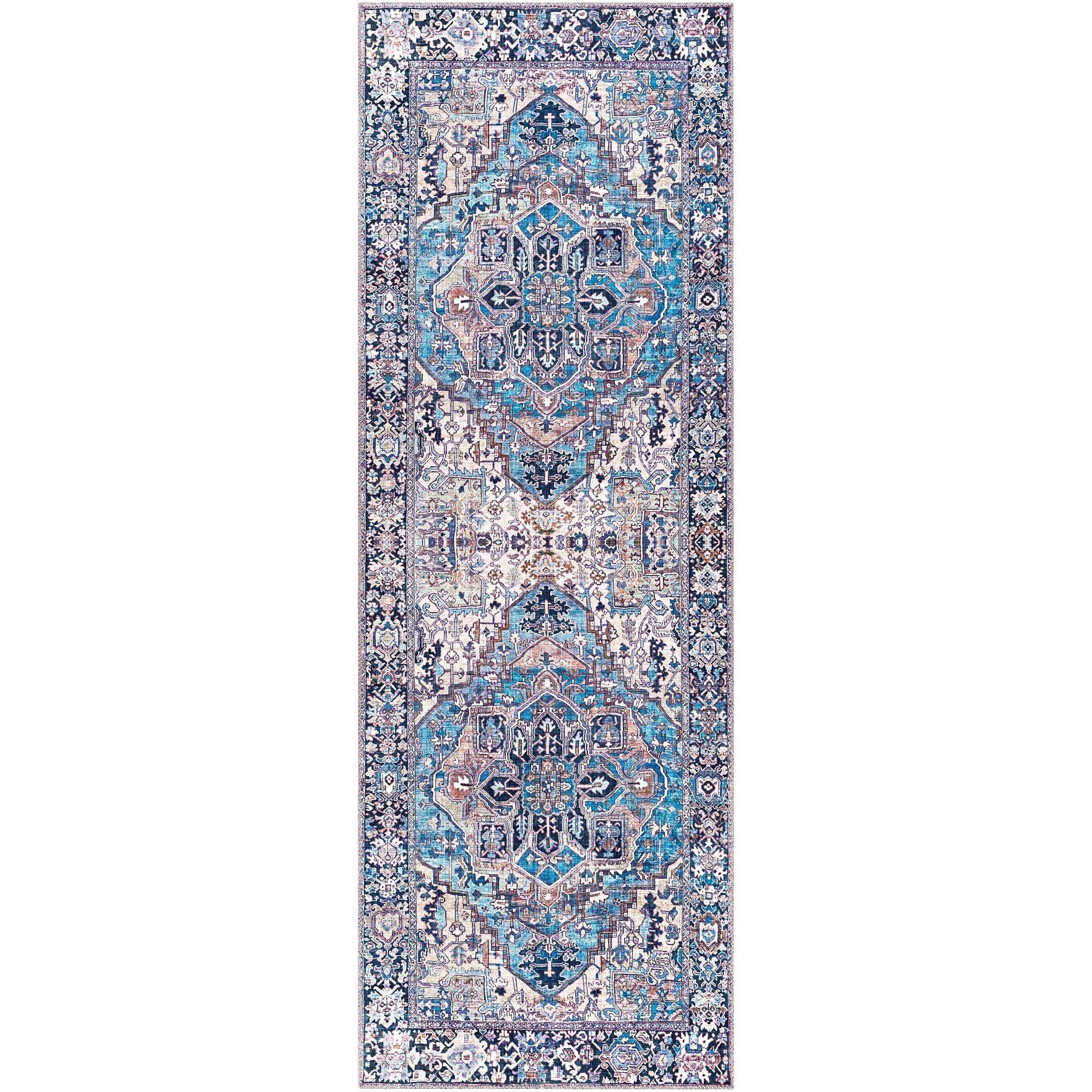 Tapis imprimé médaillon vintage Livabliss Adenia