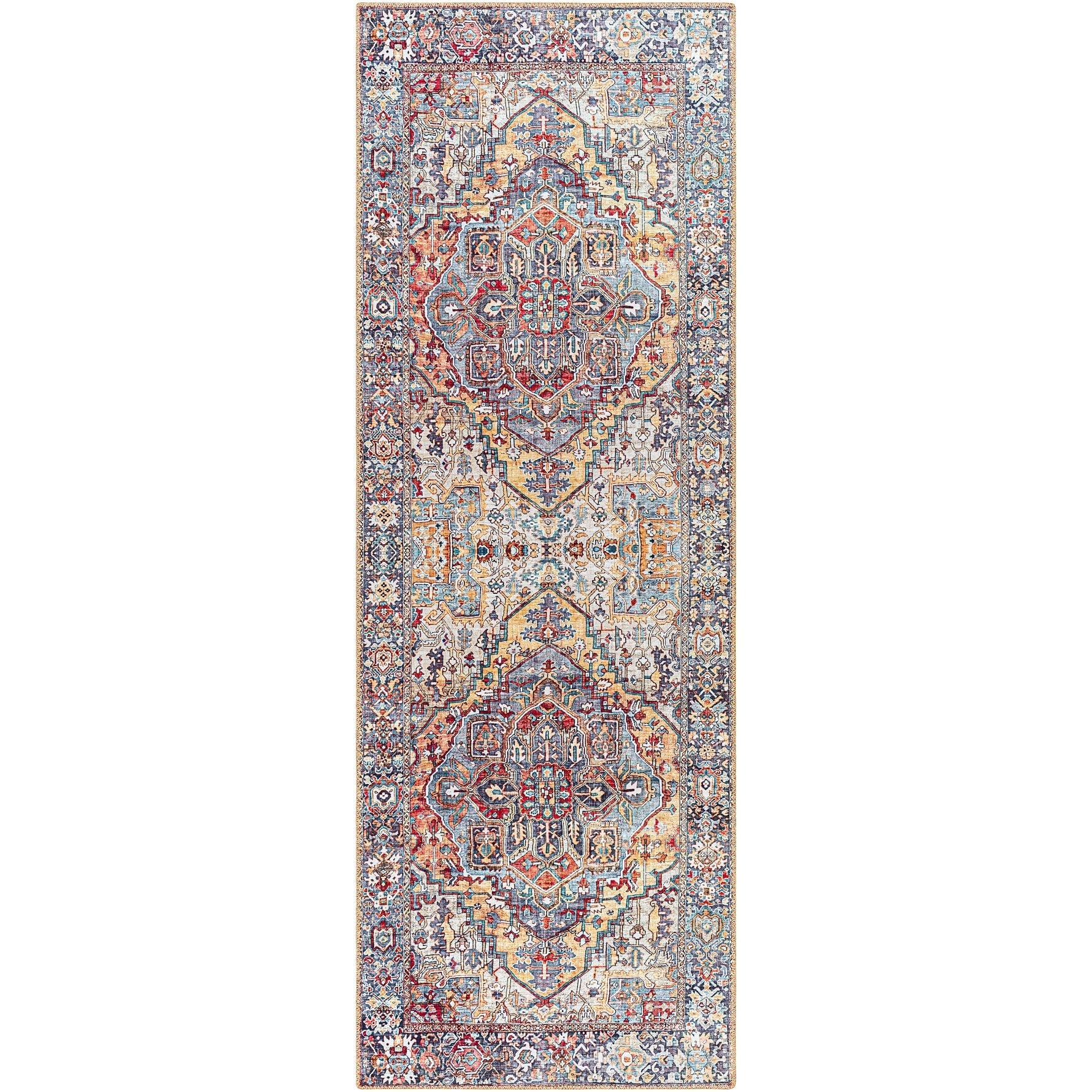 Tapis imprimé médaillon vintage Livabliss Adenia