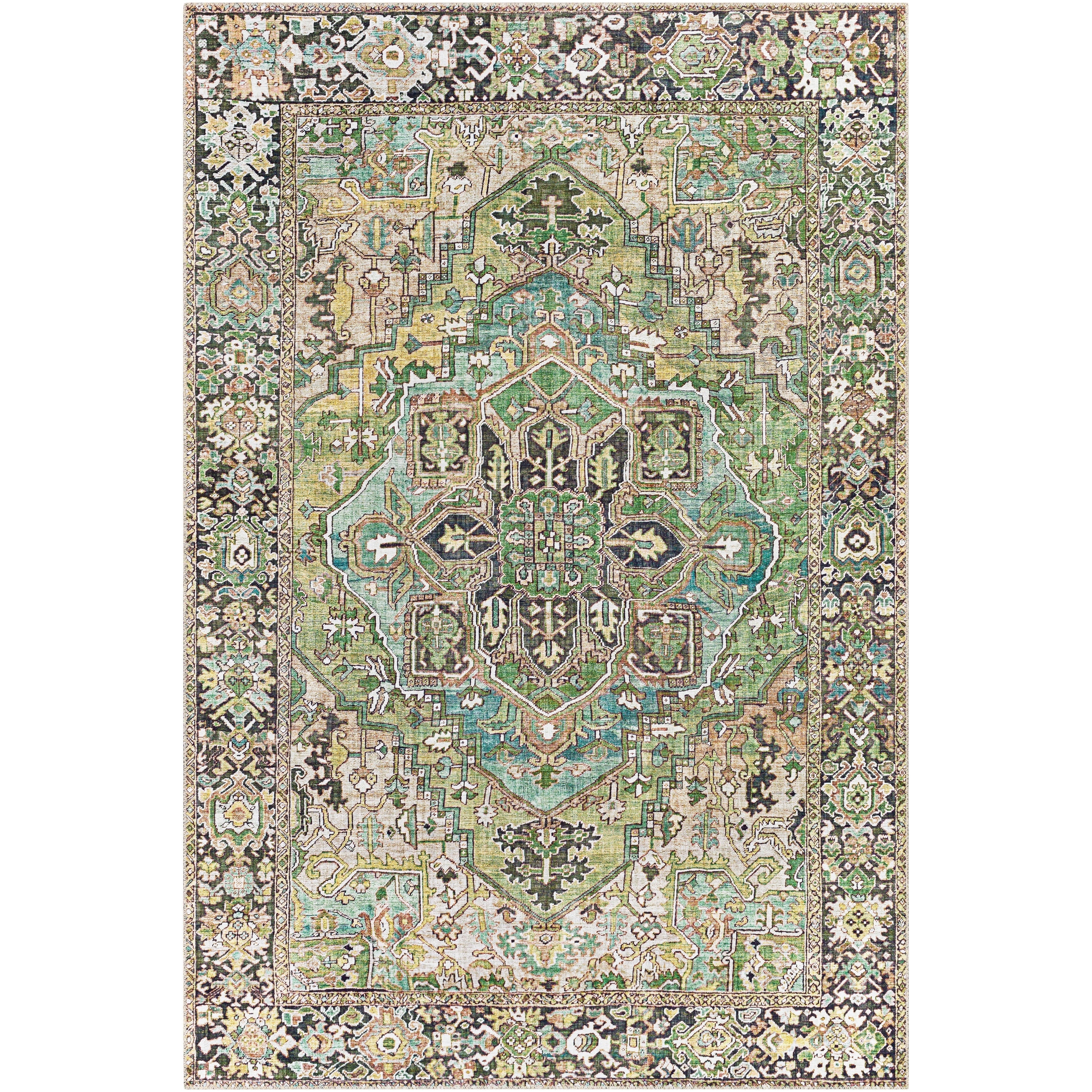 Tapis imprimé médaillon vintage Livabliss Adenia