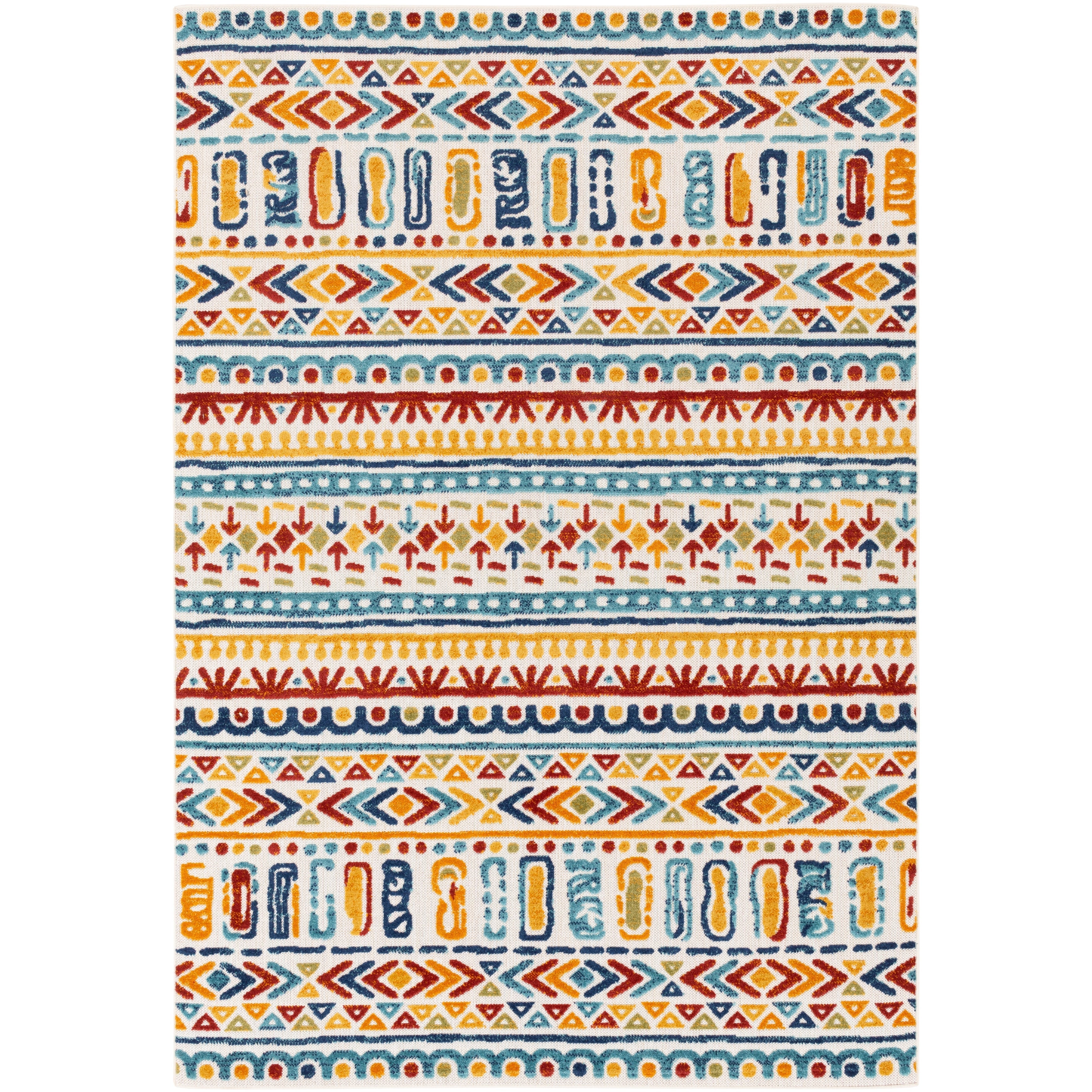 Tapis d'intérieur/extérieur Livabliss Aldine Vibrant Boho