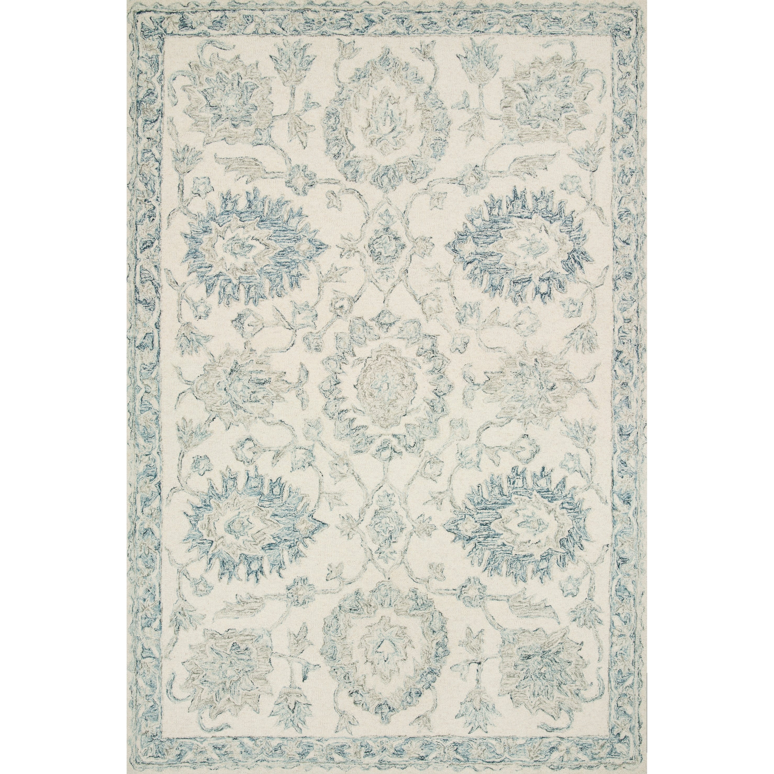 Tapis en laine crocheté à la main Annabelle Botanical Vineyard d'Alexander Home