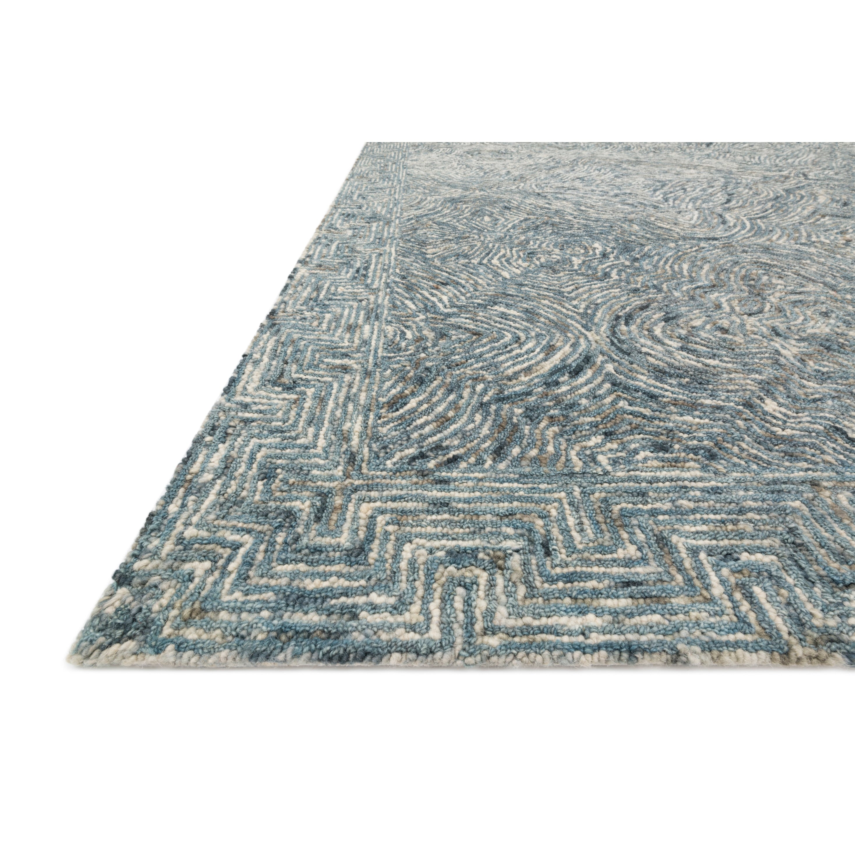 Tapis contemporain touffeté à la main en laine denim Aspen d'Alexander Home