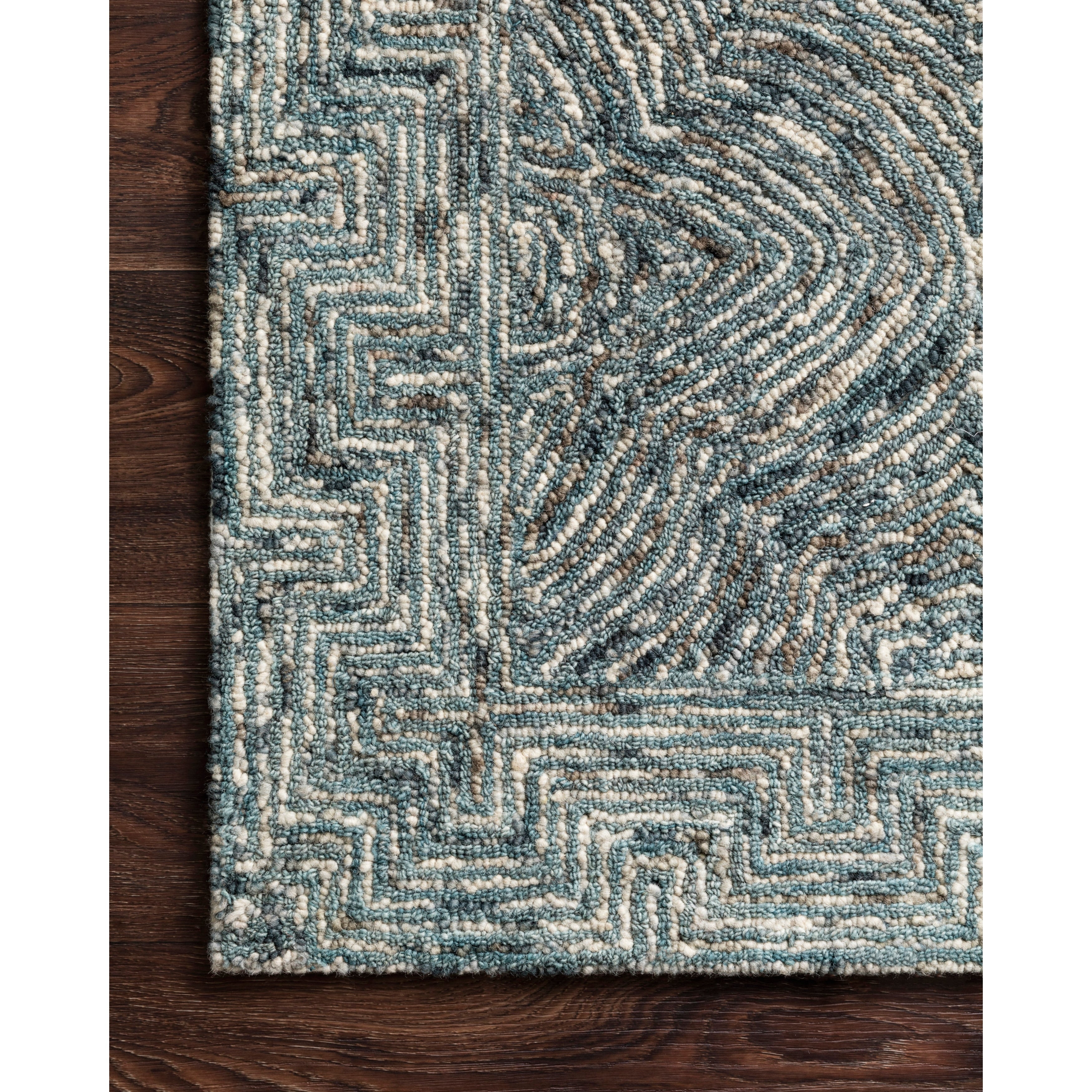 Tapis contemporain touffeté à la main en laine denim Aspen d'Alexander Home
