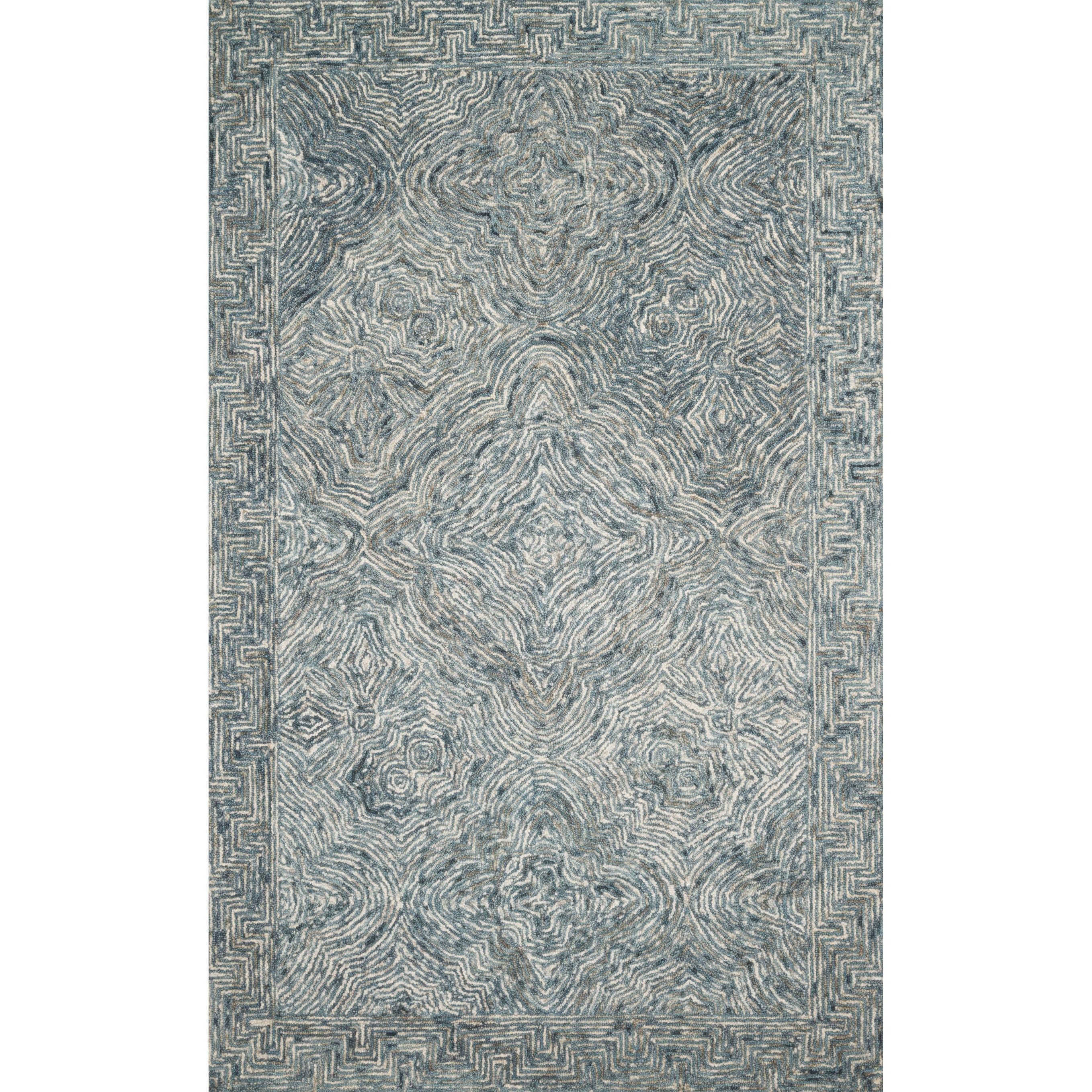 Tapis contemporain touffeté à la main en laine denim Aspen d'Alexander Home