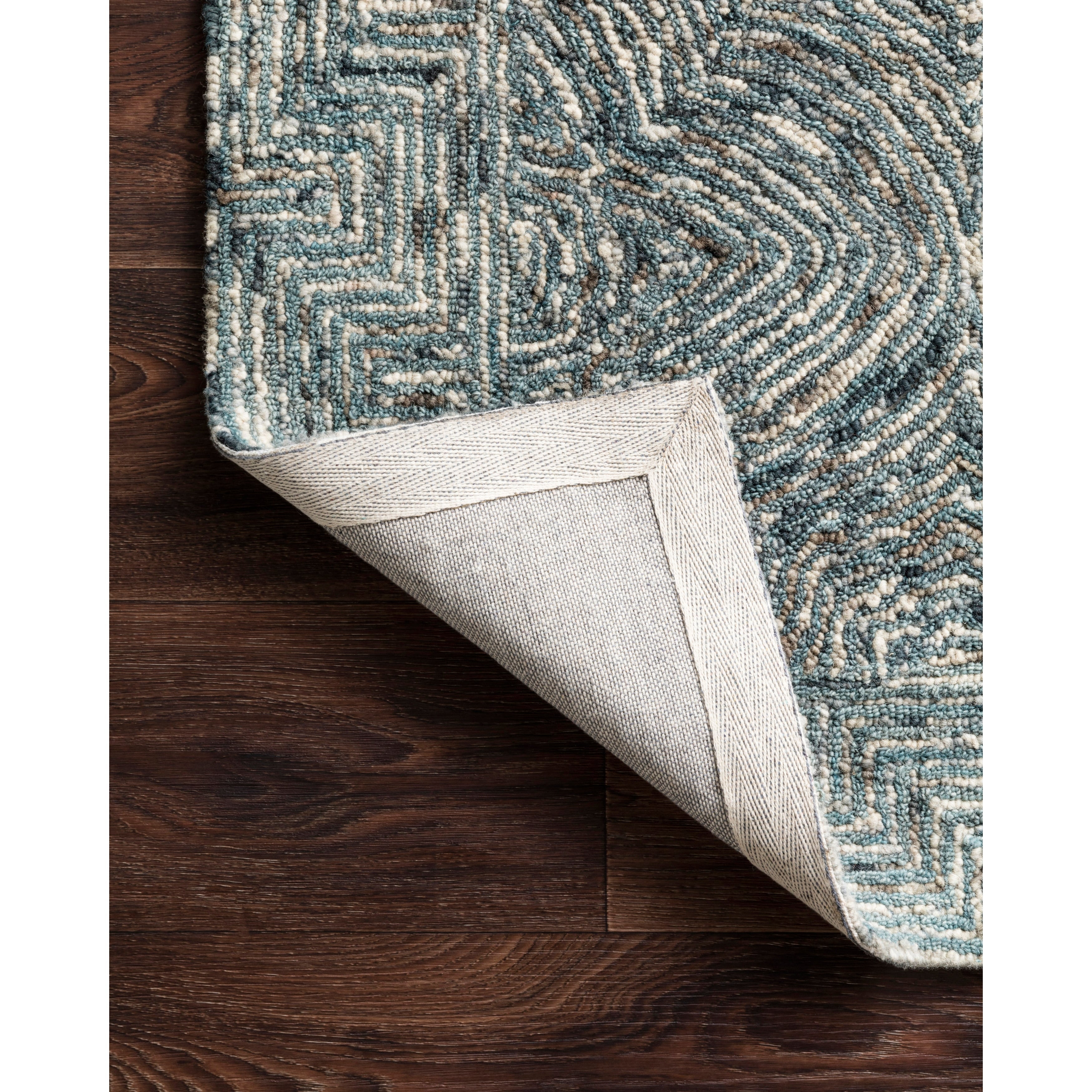 Tapis contemporain touffeté à la main en laine denim Aspen d'Alexander Home