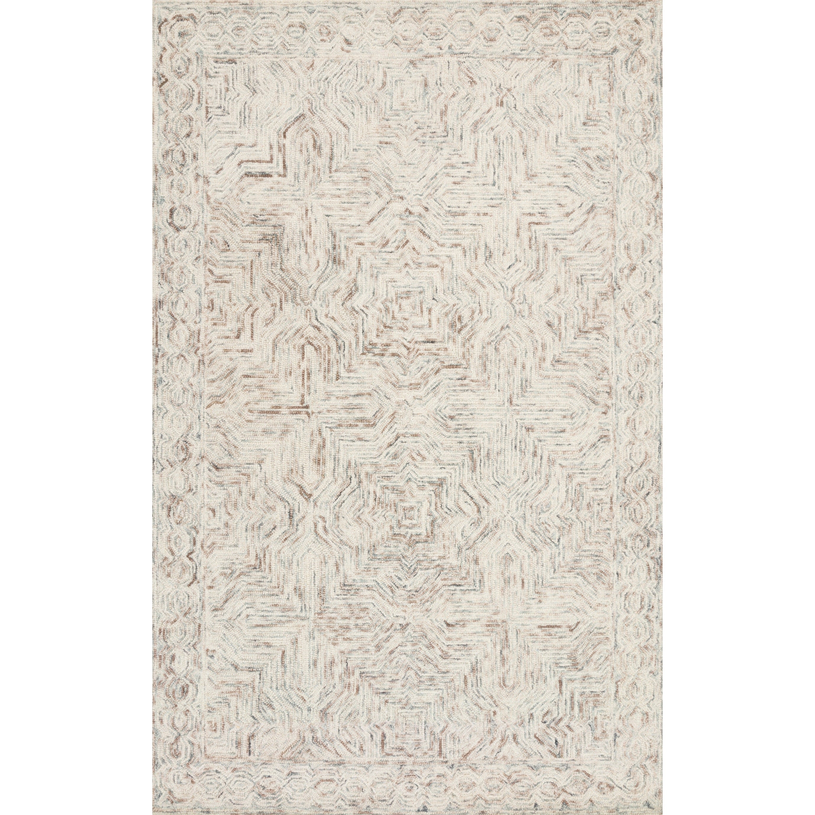 Tapis contemporain en laine touffeté à la main Alexander Home Aspen Neutral