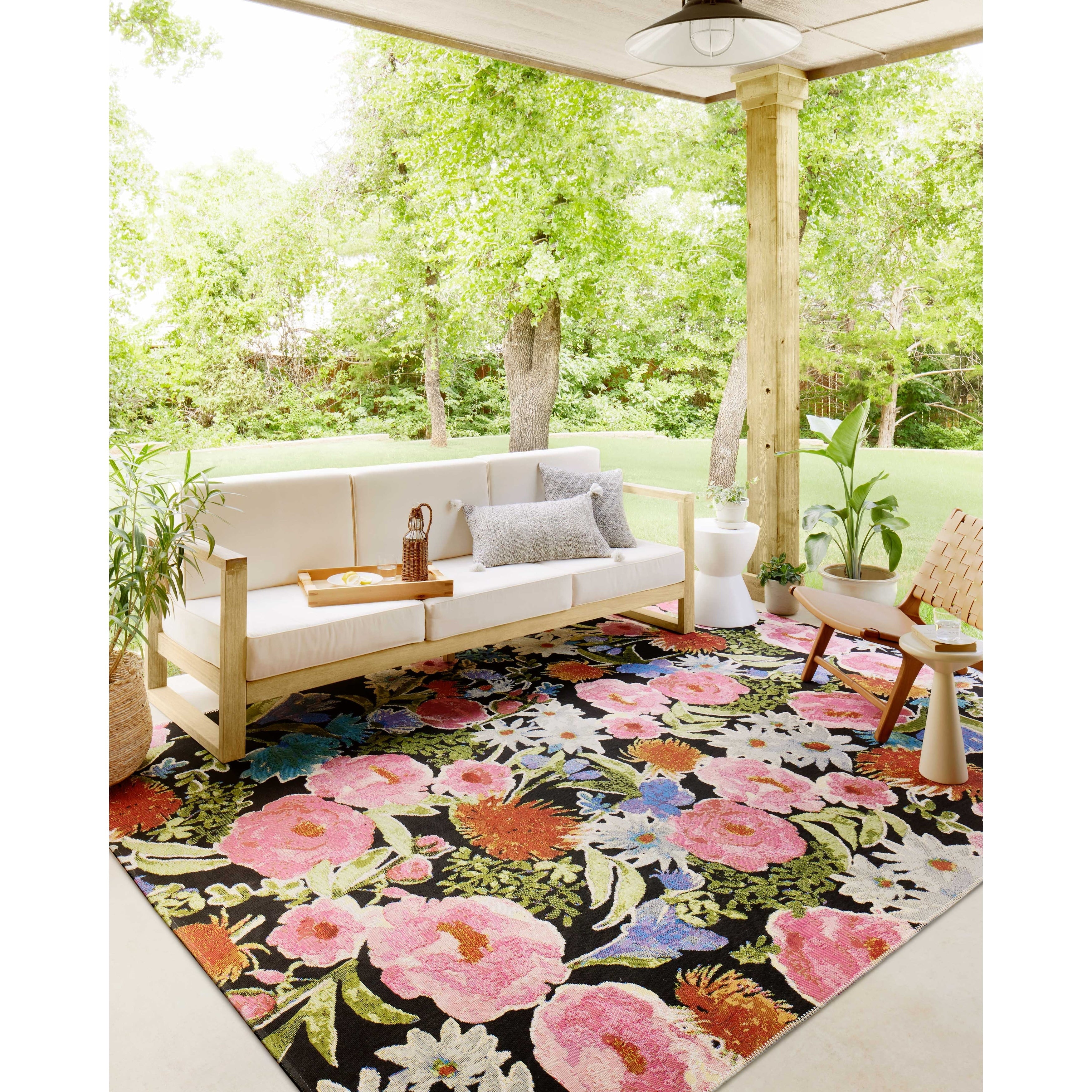 Tapis d'intérieur/extérieur Jardin botanique Alexander Home