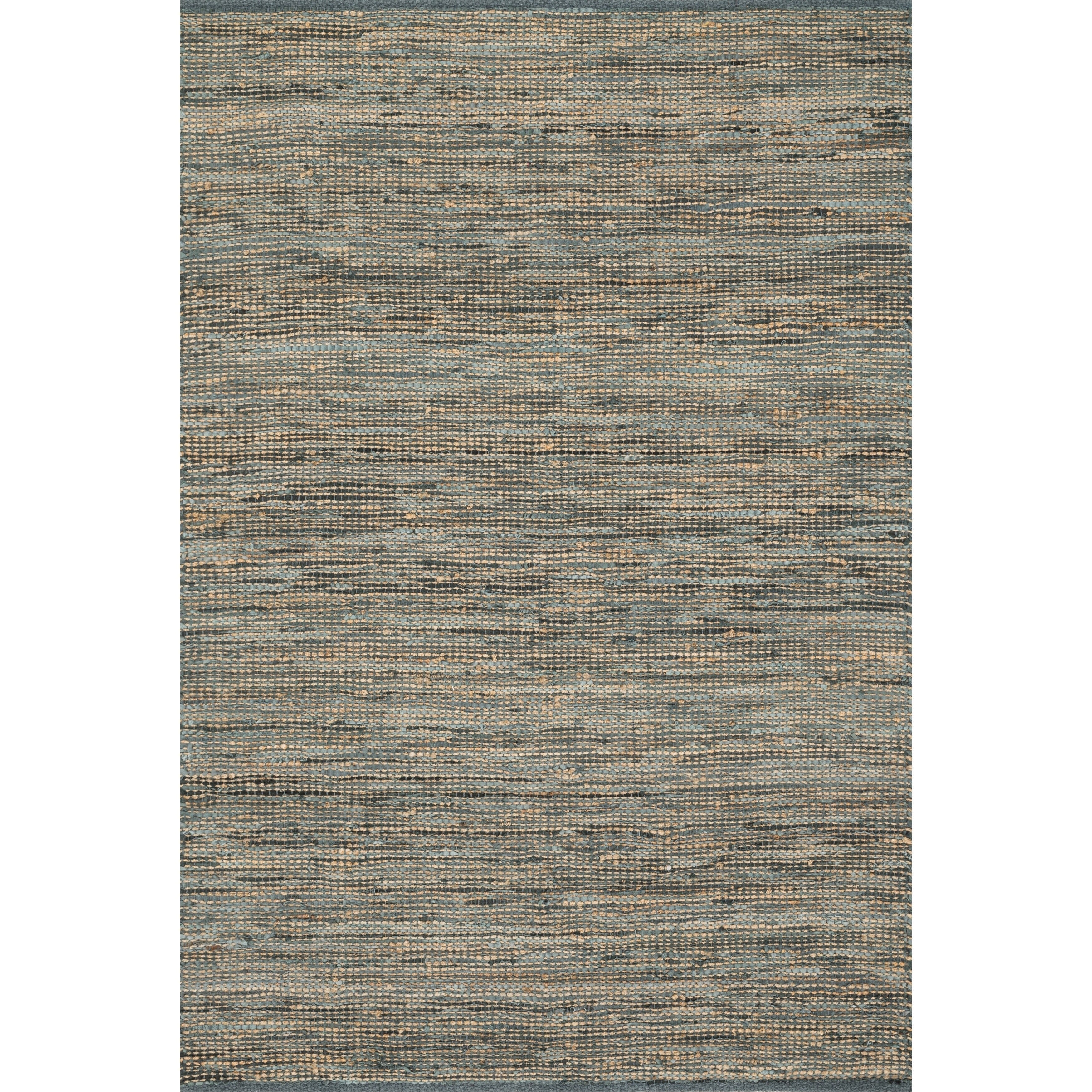 Tapis tissé à la main en jute et cuir de style ferme Alexander Home