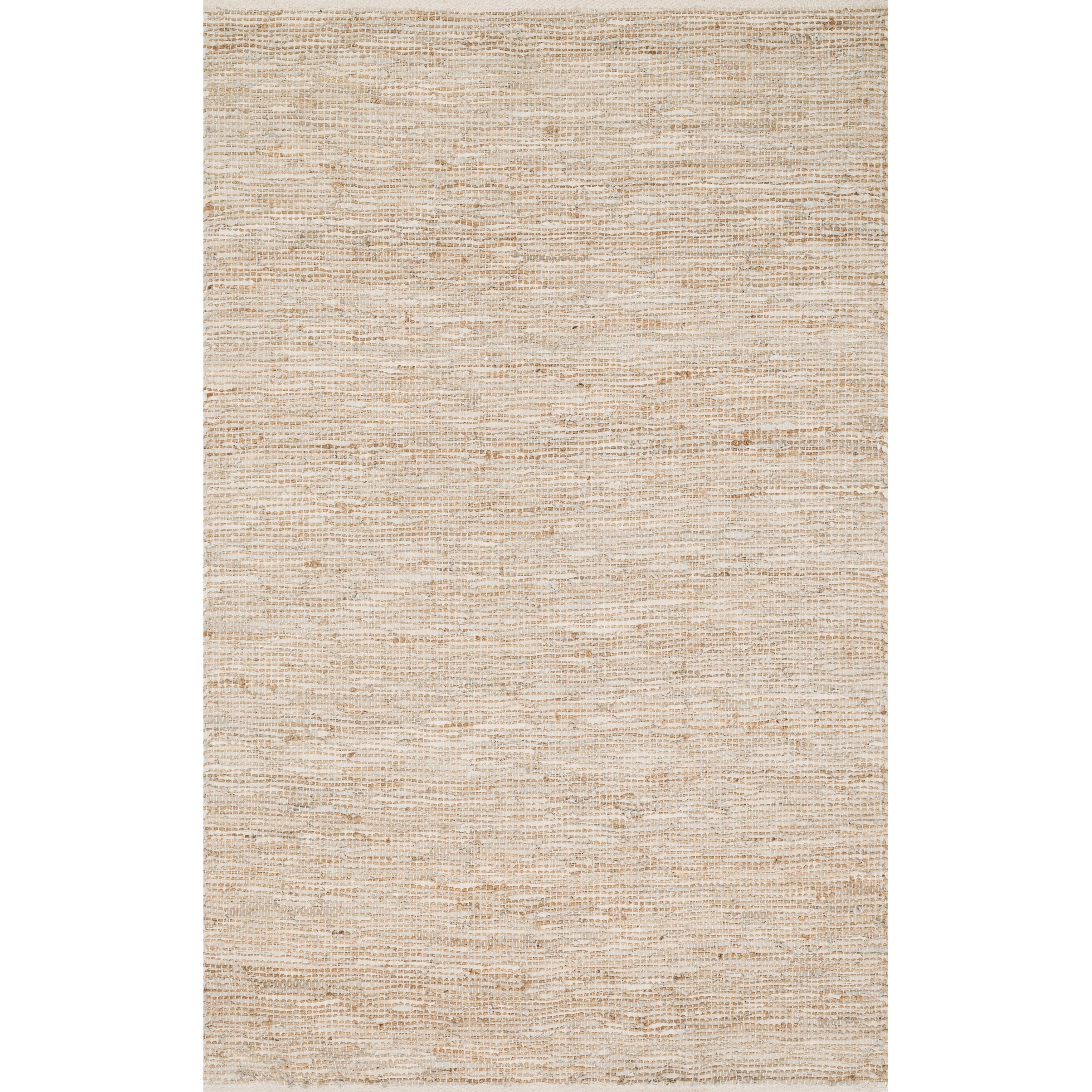 Tapis tissé à la main en jute et cuir de style ferme Alexander Home