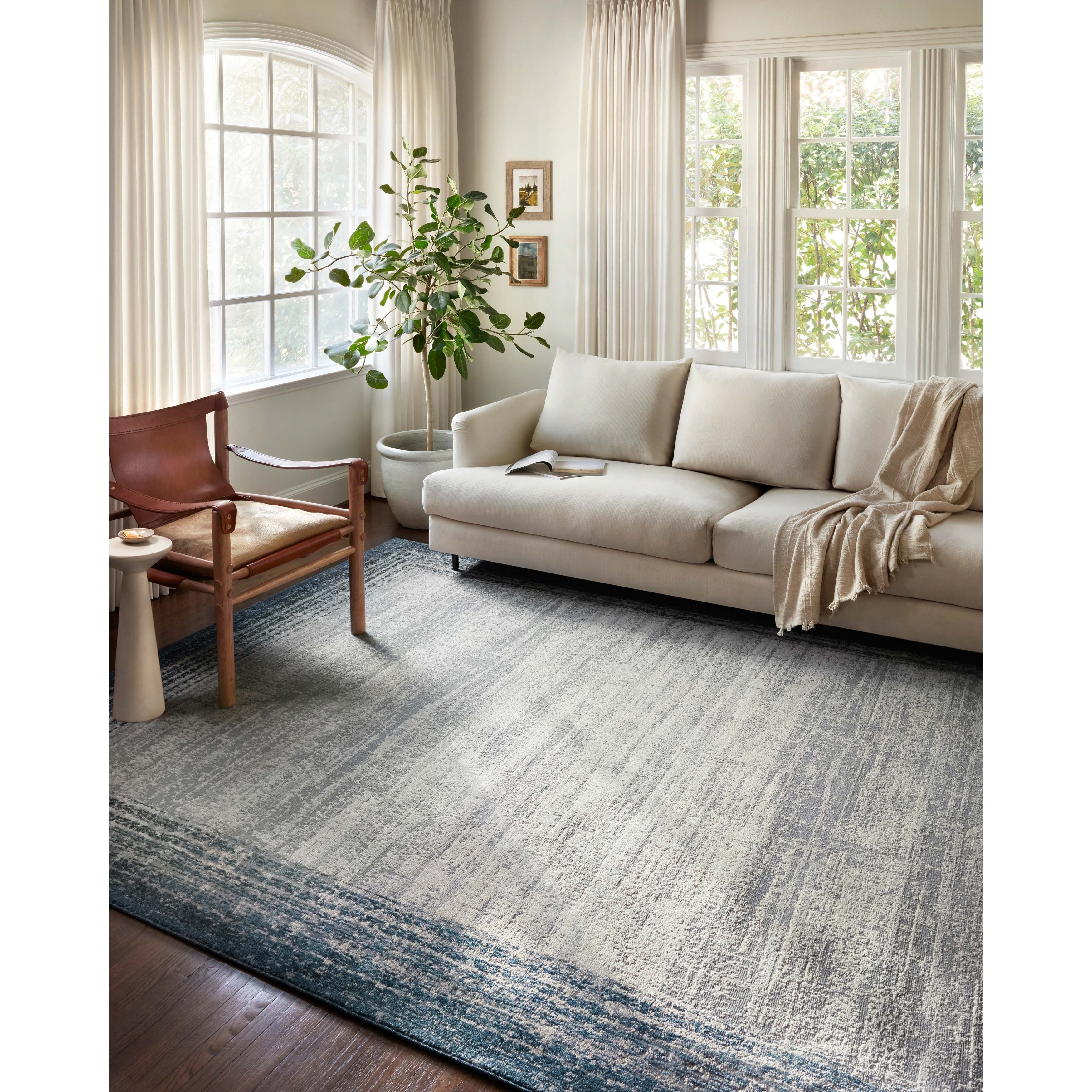 Tapis à bordure abstraite moderne Alexander Home Grant