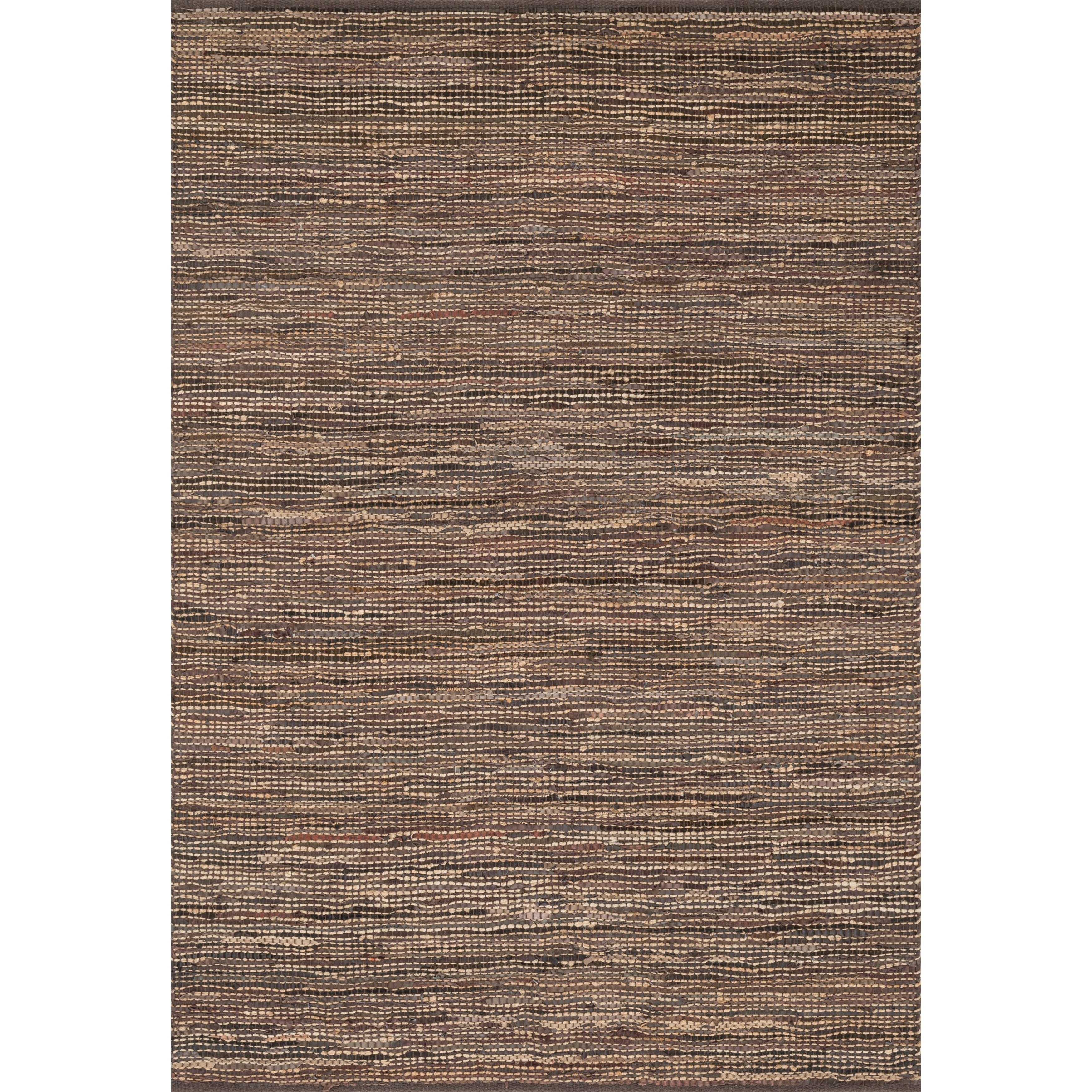 Tapis tissé à la main en jute et cuir de style ferme Alexander Home