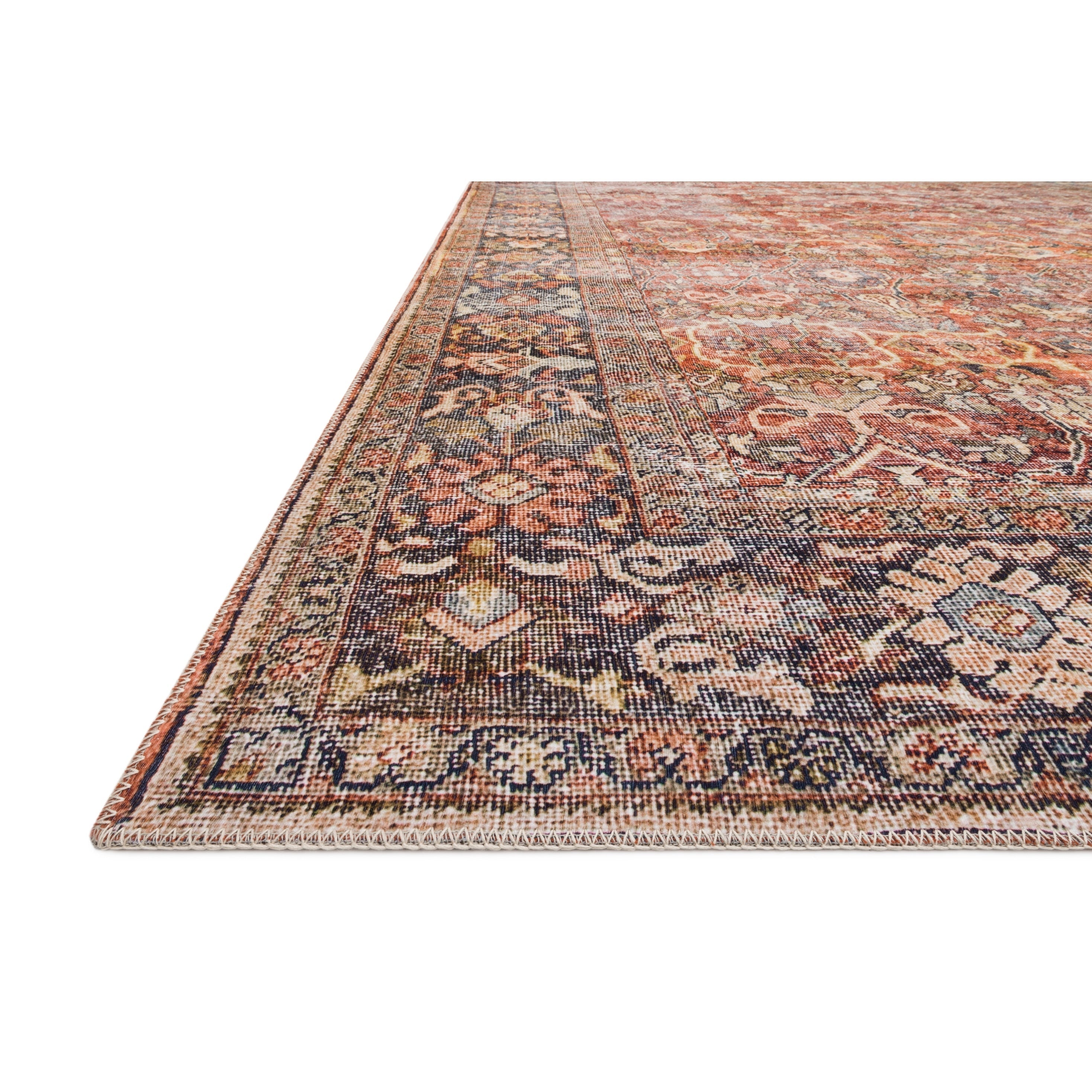Tapis imprimé à bordure vintage Isabelle d'Alexander Home
