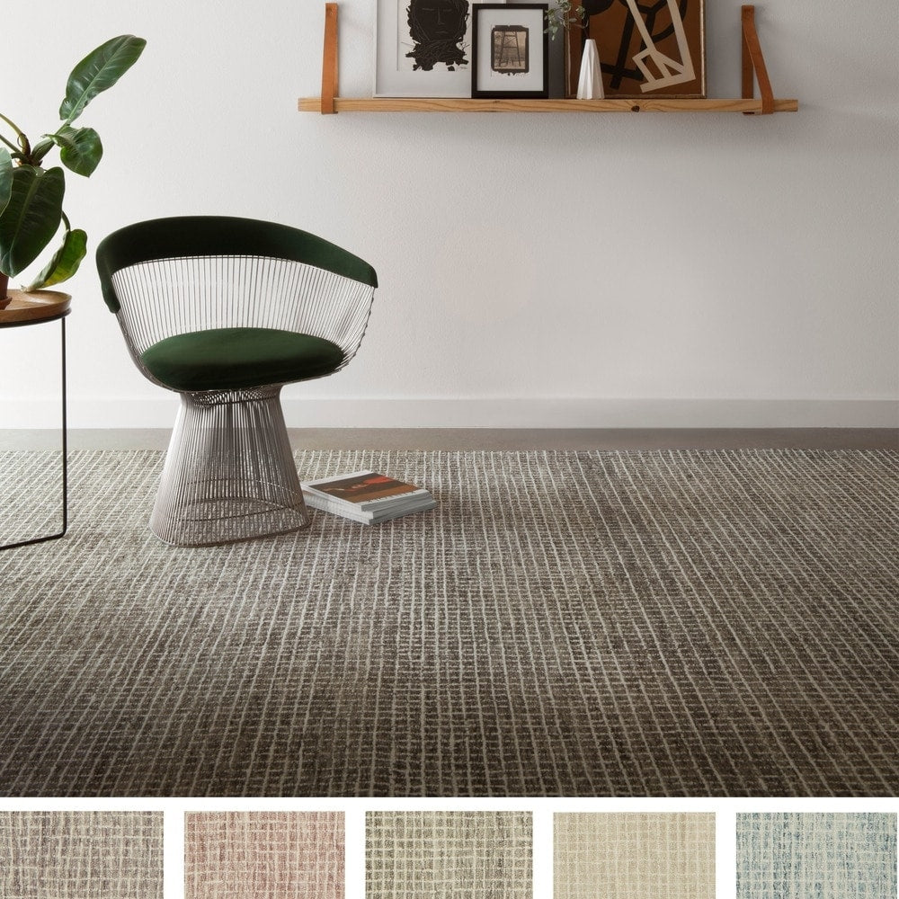 Tapis en laine crocheté à la main Alexander Home Mosaic Farmhouse