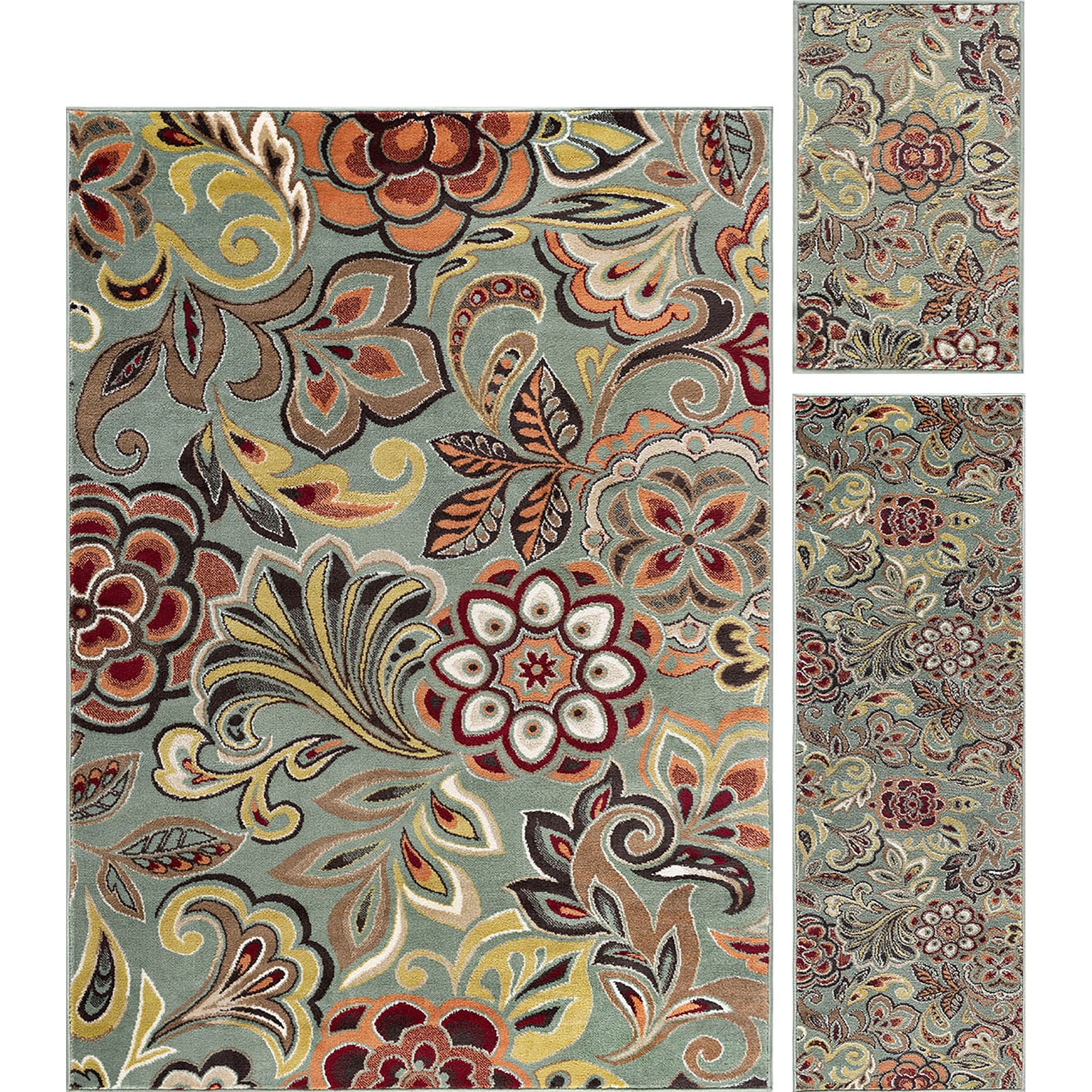 Tapis d'intérieur à motif floral Decora Farmhouse