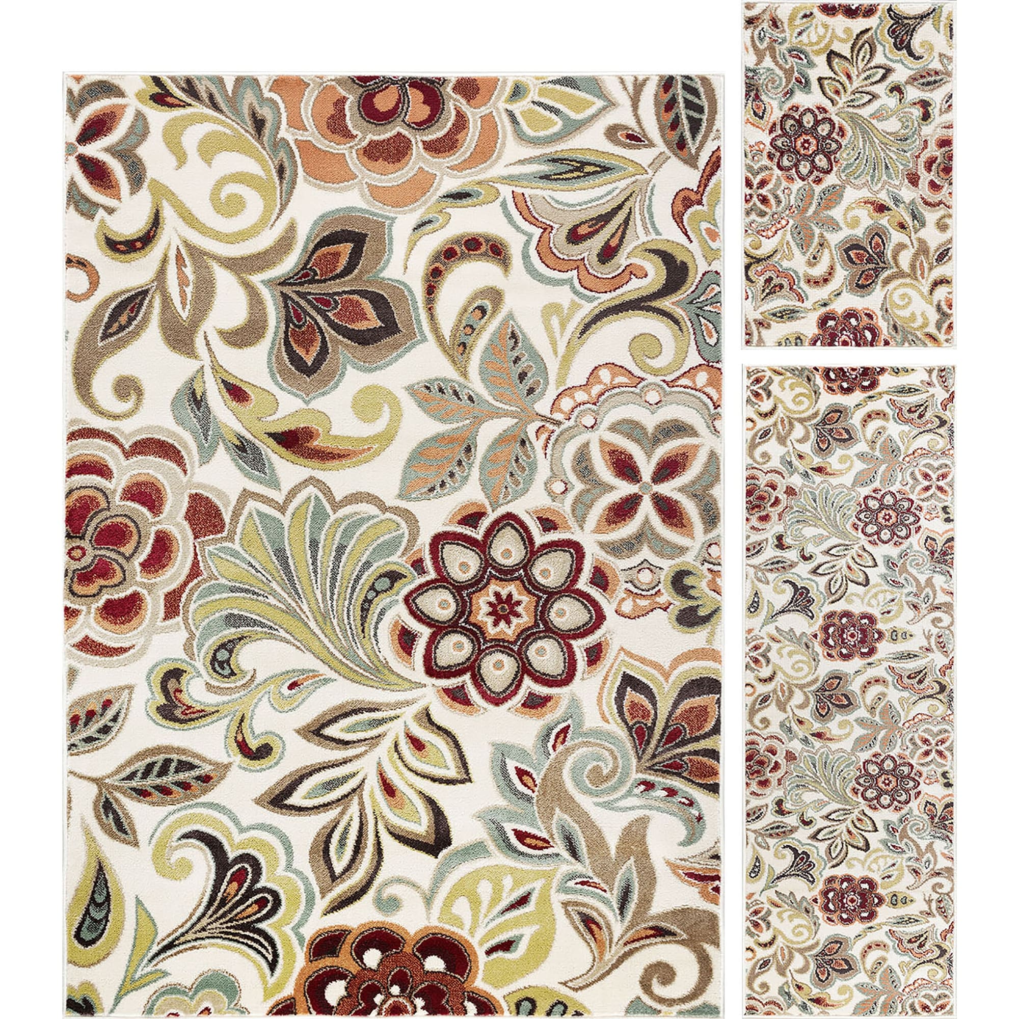 Tapis d'intérieur à motif floral Decora Farmhouse