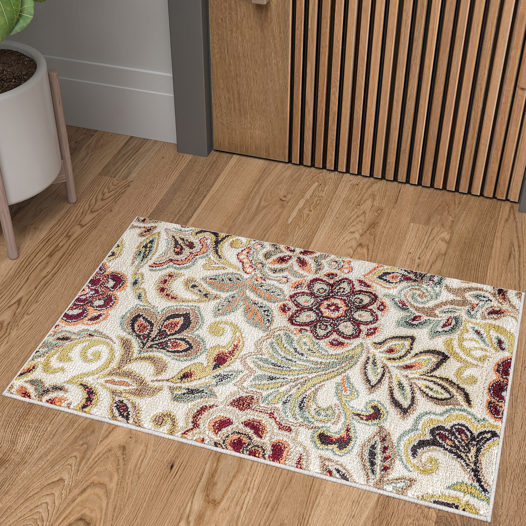 Tapis d'intérieur à motif floral Decora Farmhouse