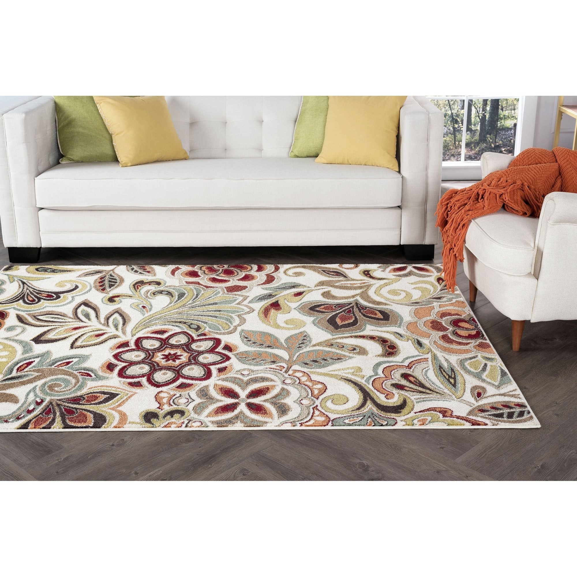 Tapis d'intérieur à motif floral Decora Farmhouse