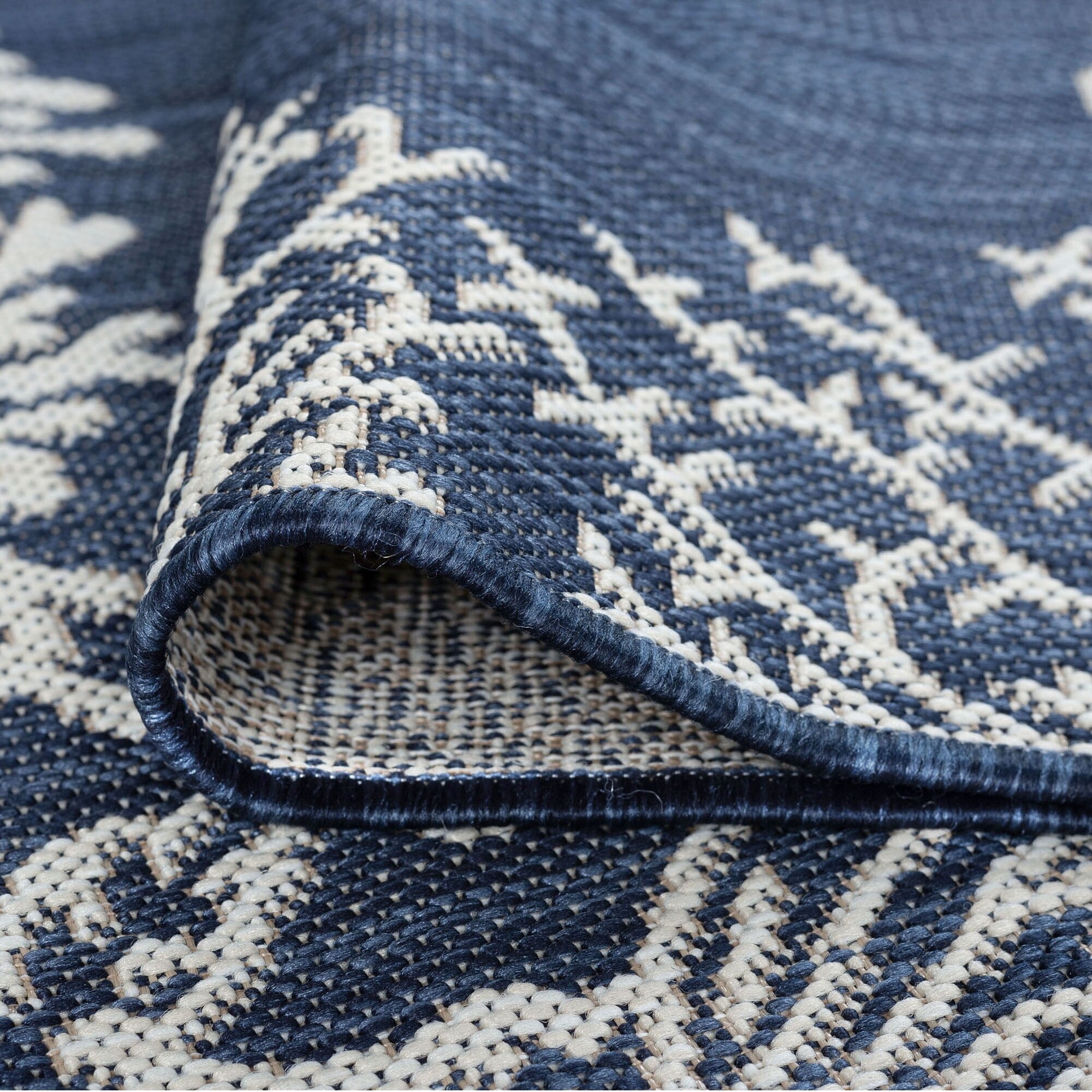 Tapis d'intérieur/extérieur à imprimé graphique côtier Exo