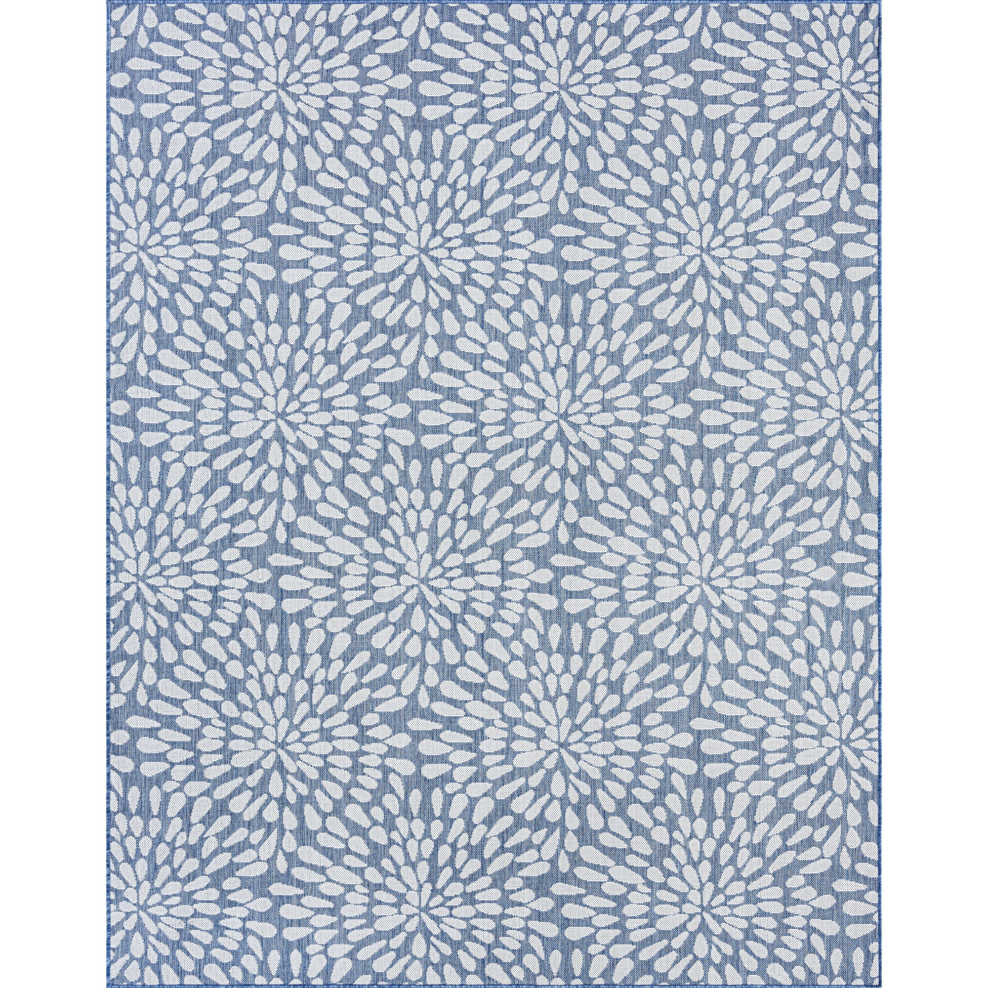 Tapis d'intérieur/extérieur à motif floral côtier Exo