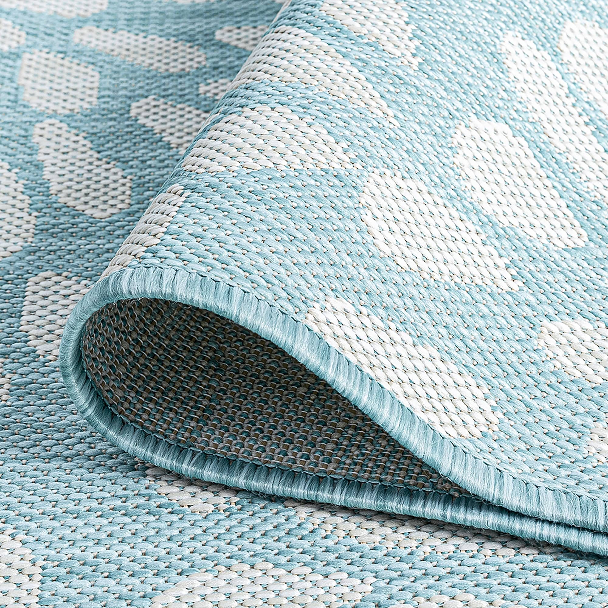 Tapis d'intérieur/extérieur à motif floral côtier Exo