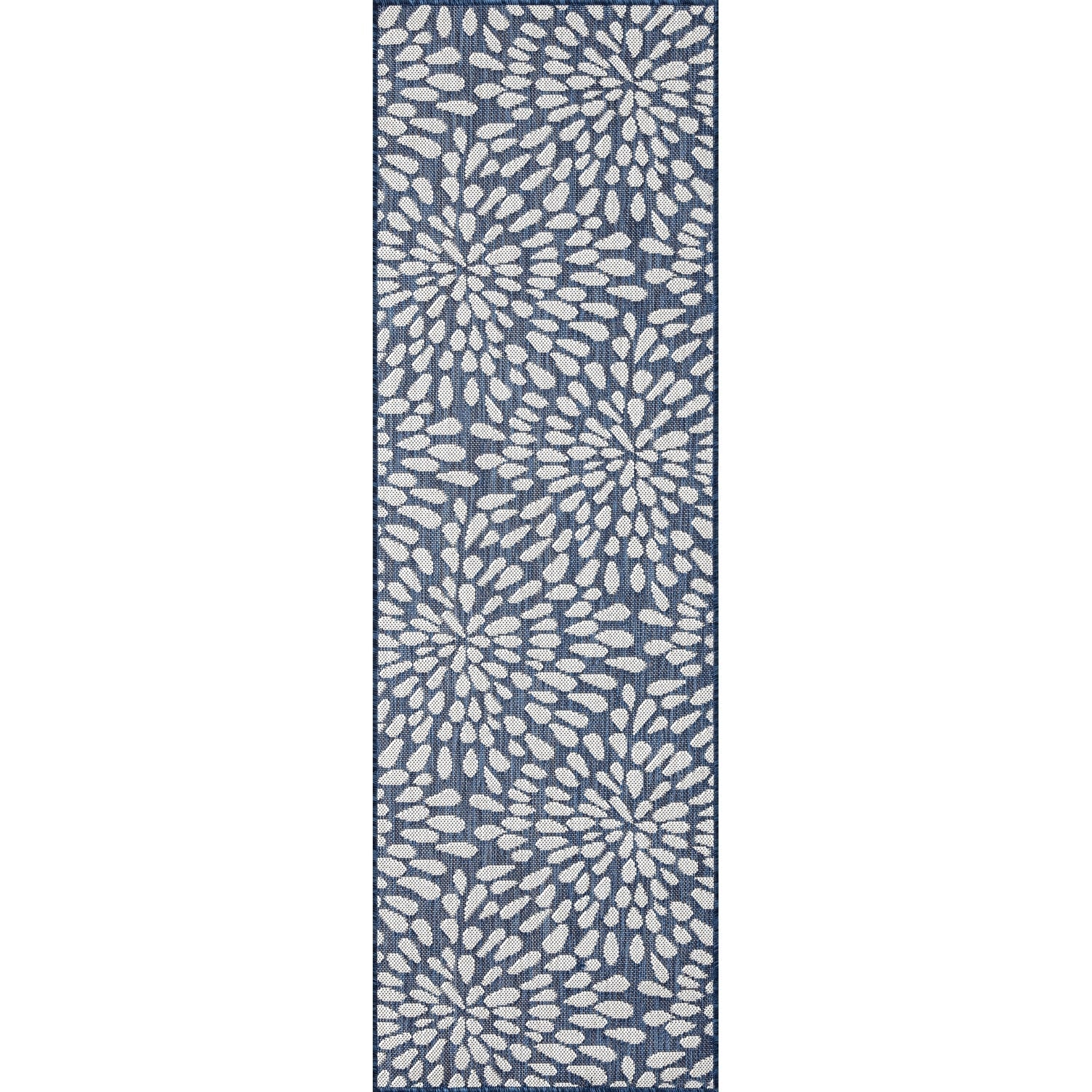 Tapis d'intérieur/extérieur à motif floral côtier Exo