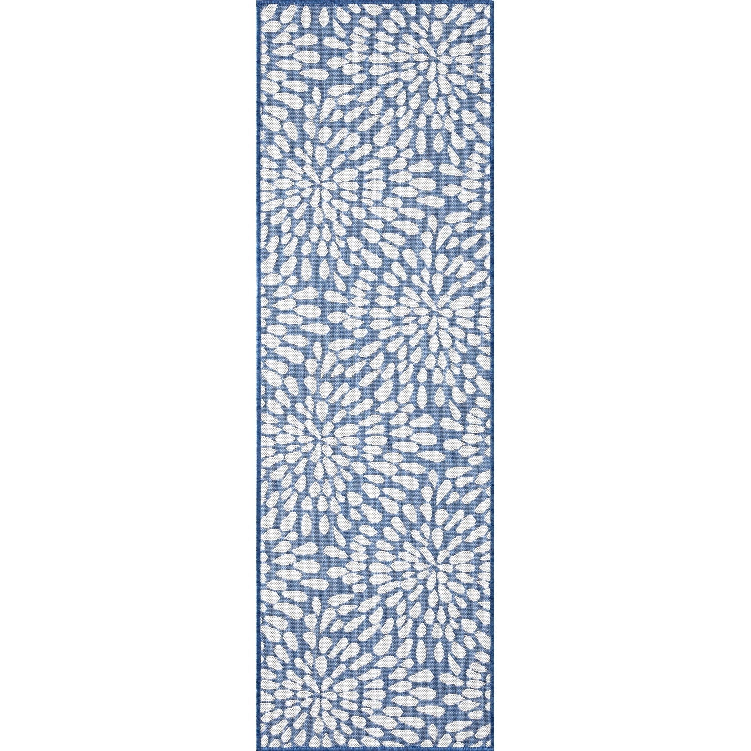 Tapis d'intérieur/extérieur à motif floral côtier Exo