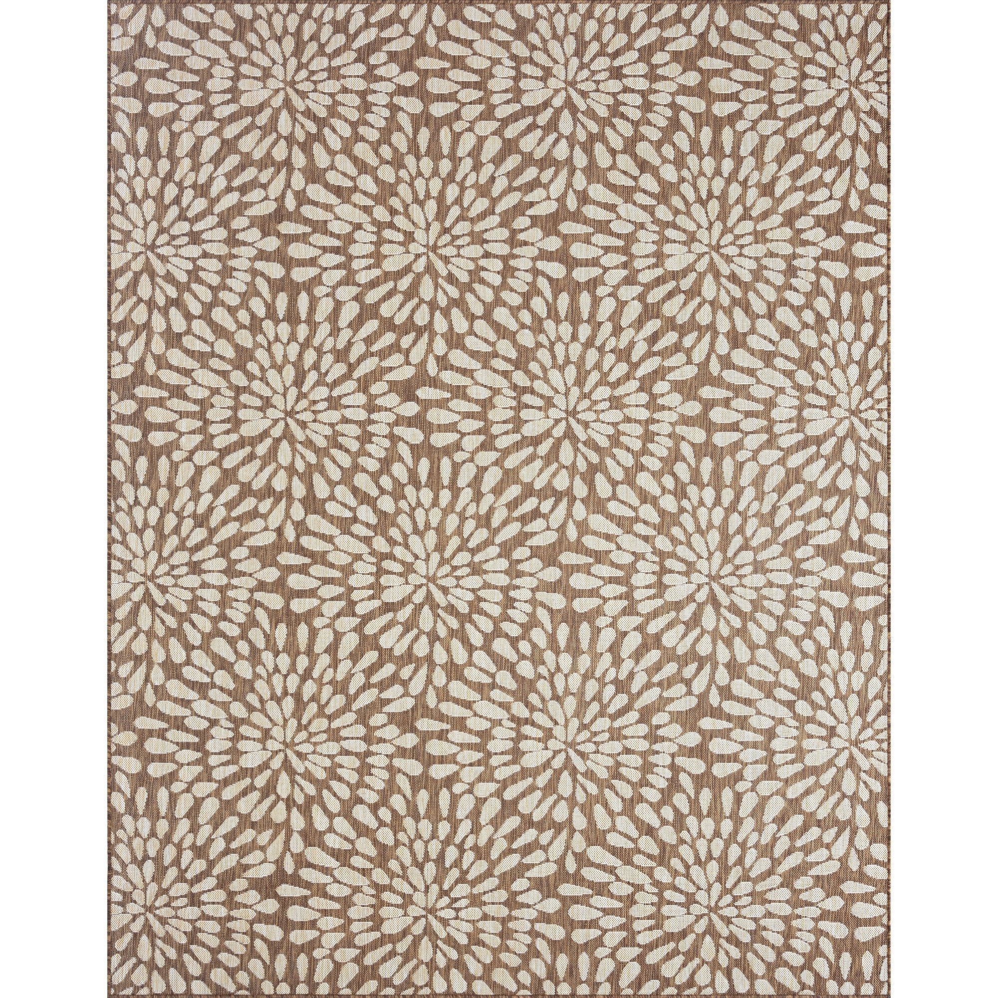 Tapis d'intérieur/extérieur à motif floral côtier Exo