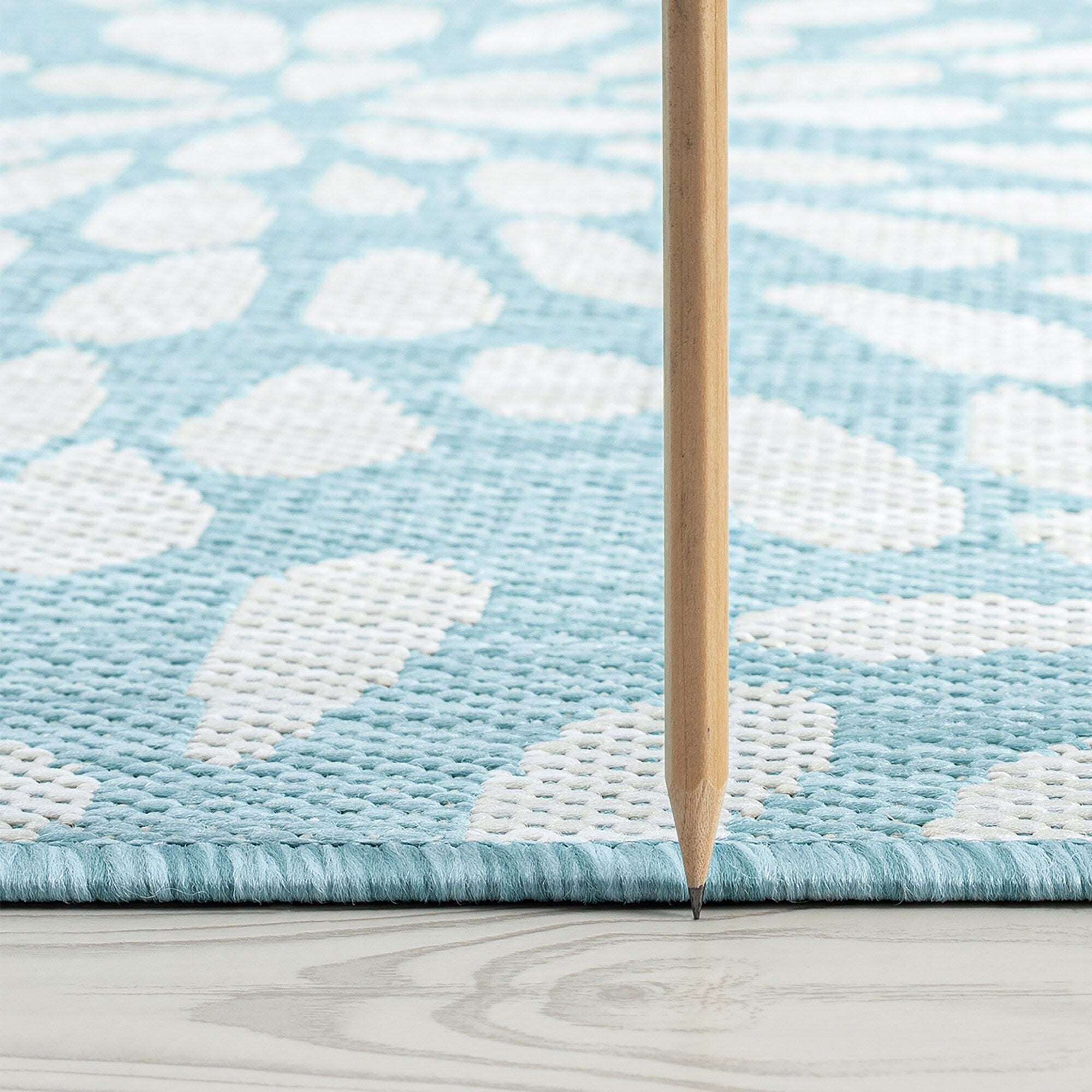 Tapis d'intérieur/extérieur à motif floral côtier Exo