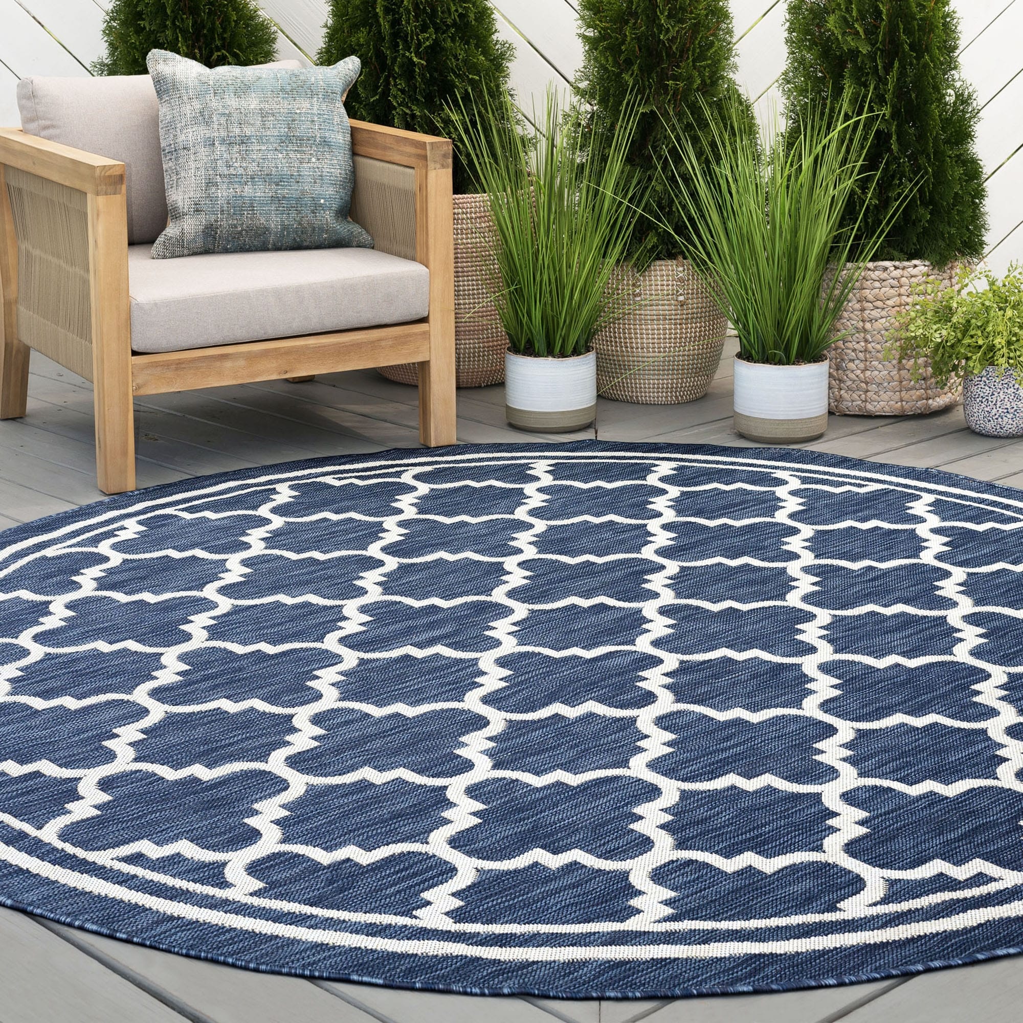 Tapis géométrique d'intérieur/extérieur Exo Coastal