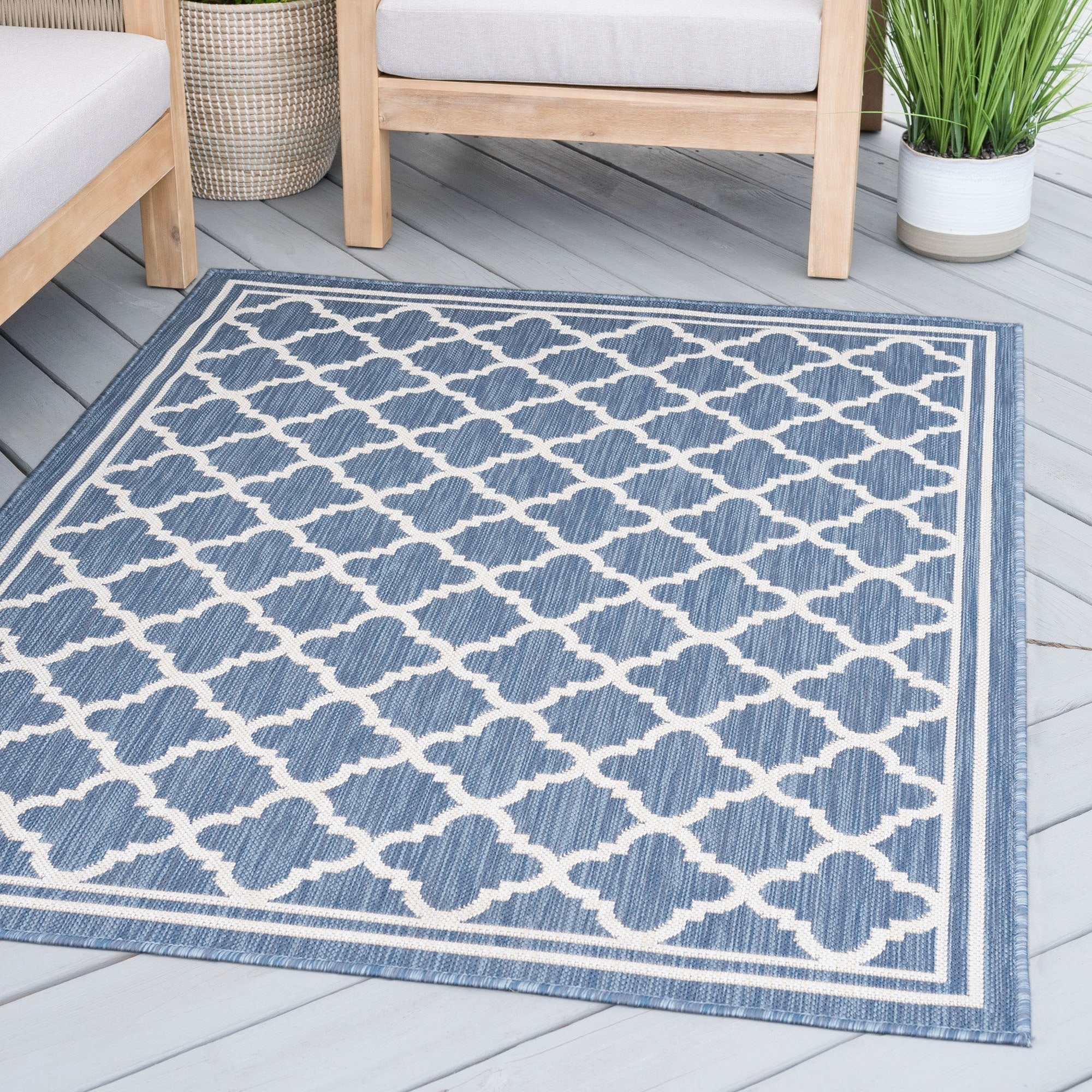 Tapis géométrique d'intérieur/extérieur Exo Coastal