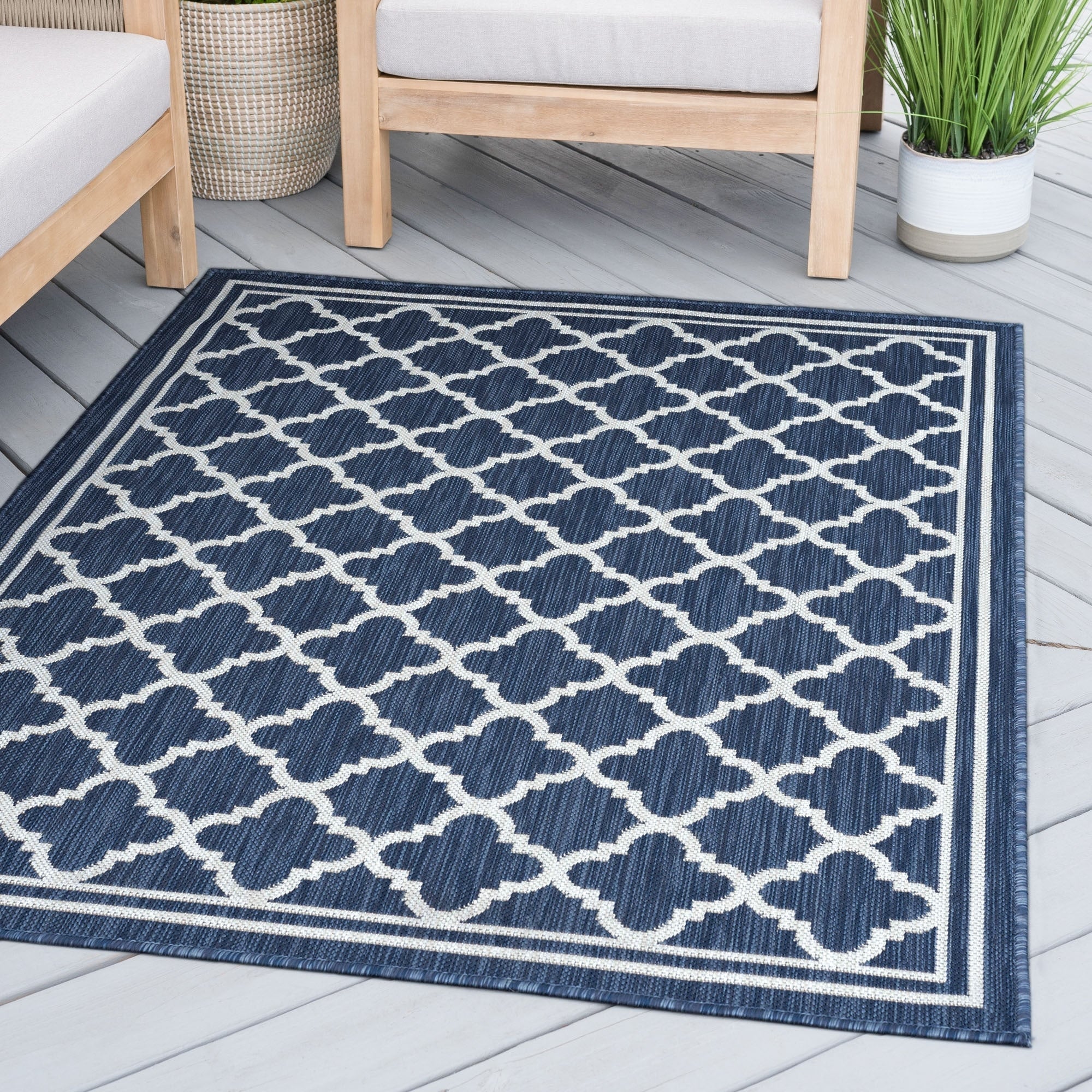 Tapis géométrique d'intérieur/extérieur Exo Coastal