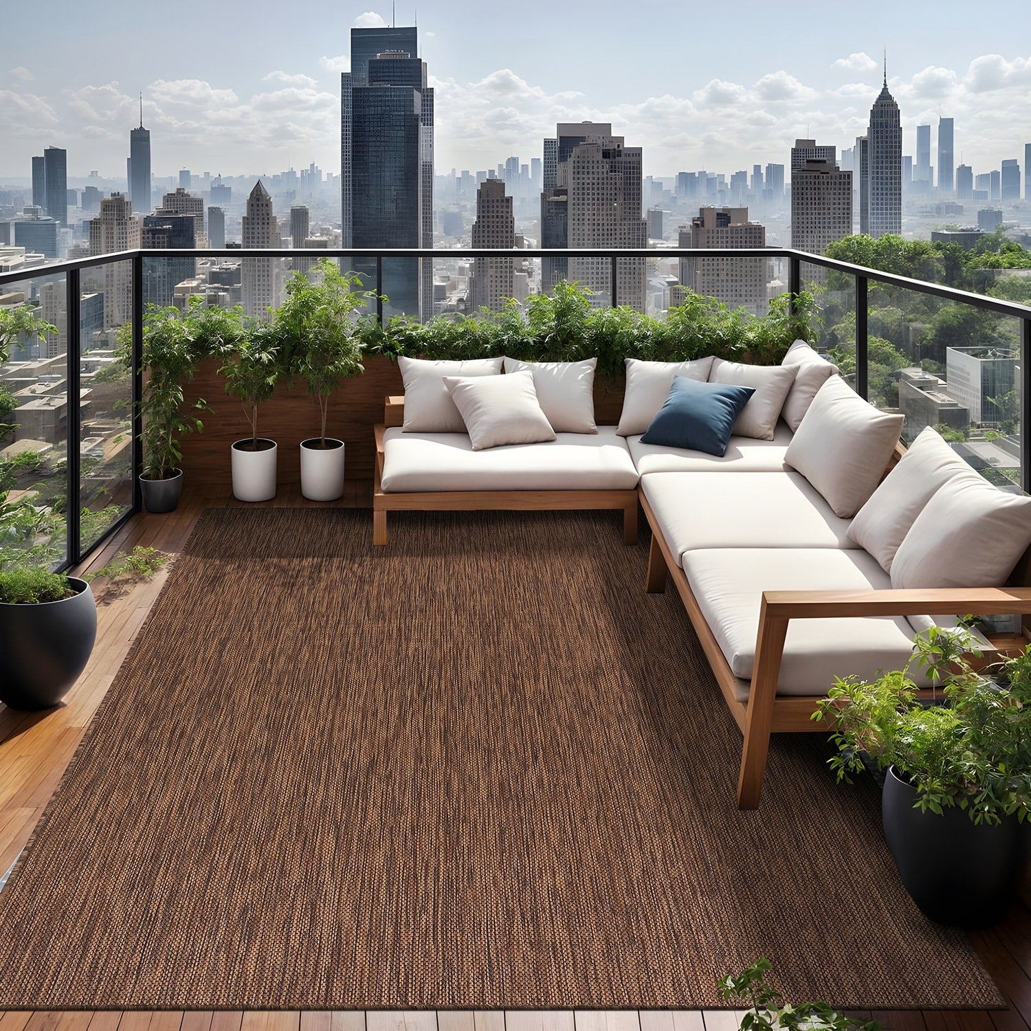 Tapis lavable Aloha pour intérieur et extérieur, résistant, pour terrasse, salon