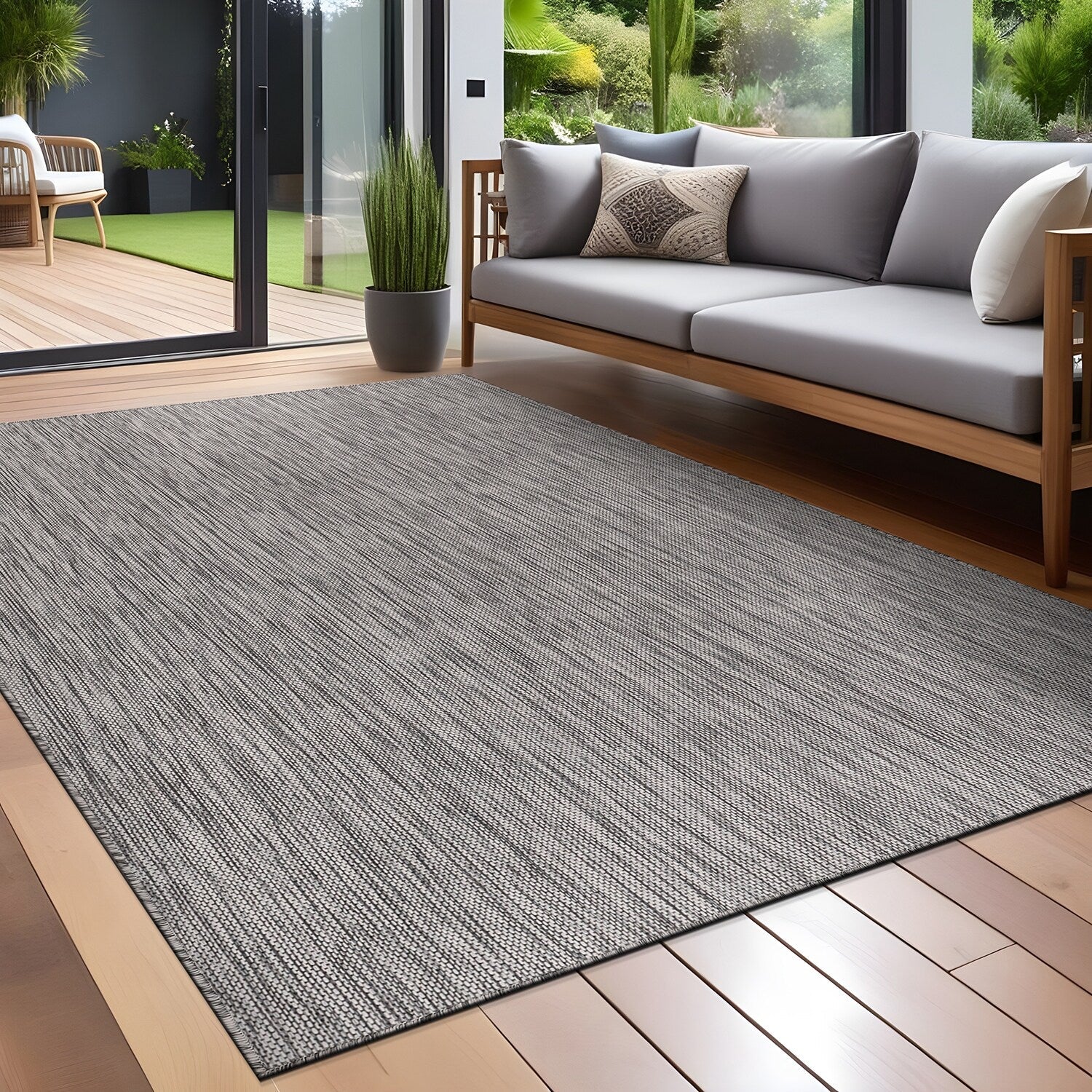 Tapis lavable Aloha pour intérieur et extérieur, résistant, pour terrasse, salon