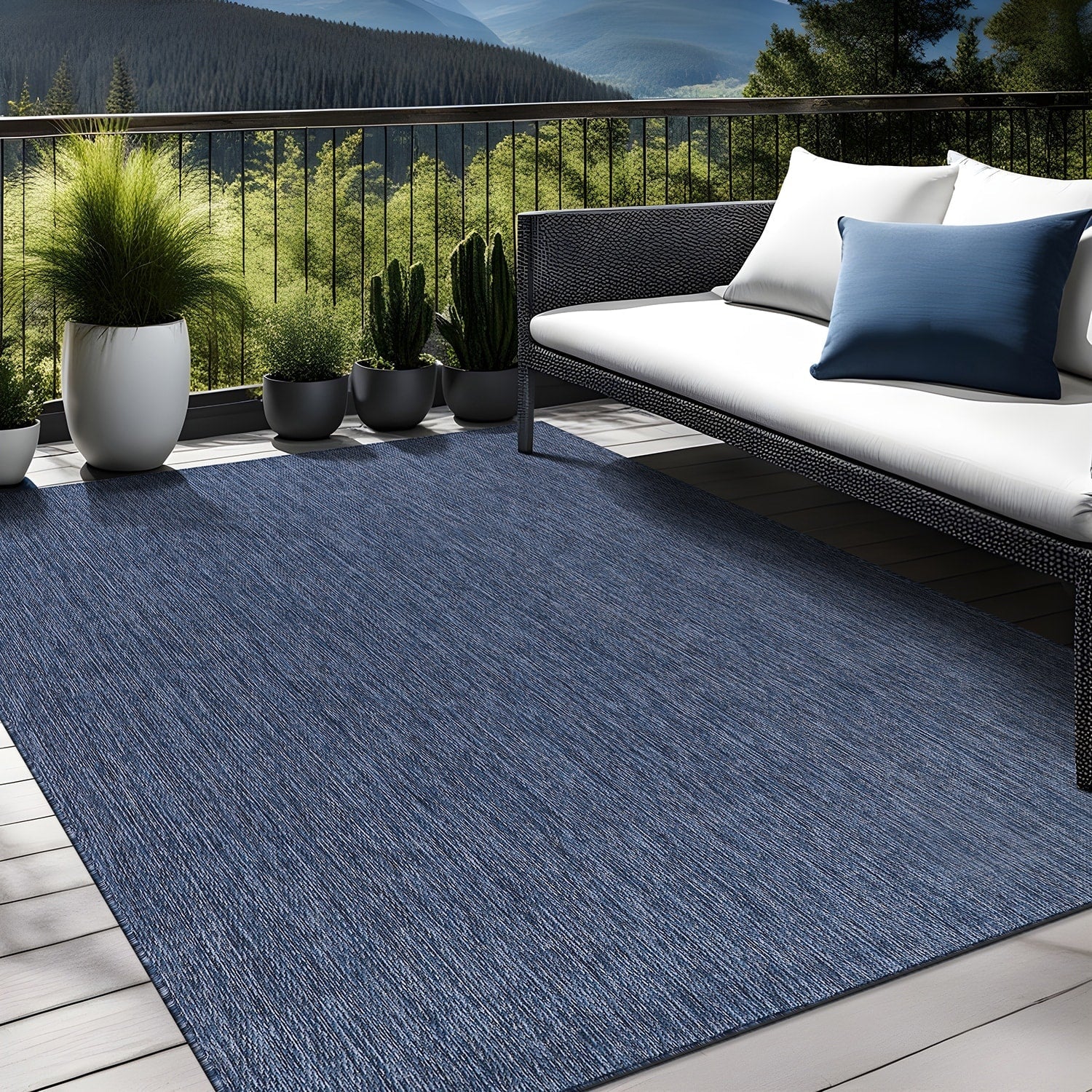 Tapis lavable Aloha pour intérieur et extérieur, résistant, pour terrasse, salon
