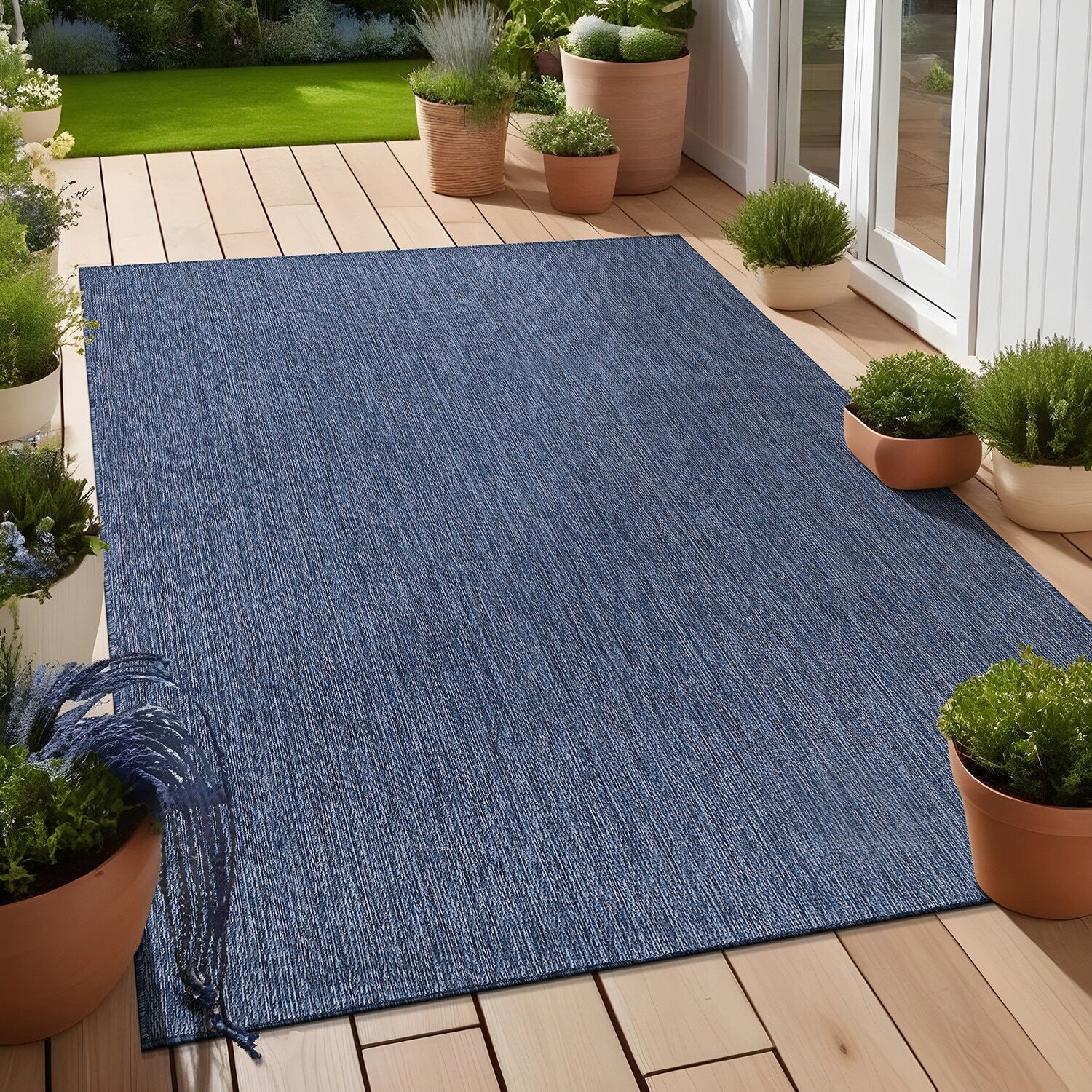 Tapis lavable Aloha pour intérieur et extérieur, résistant, pour terrasse, salon
