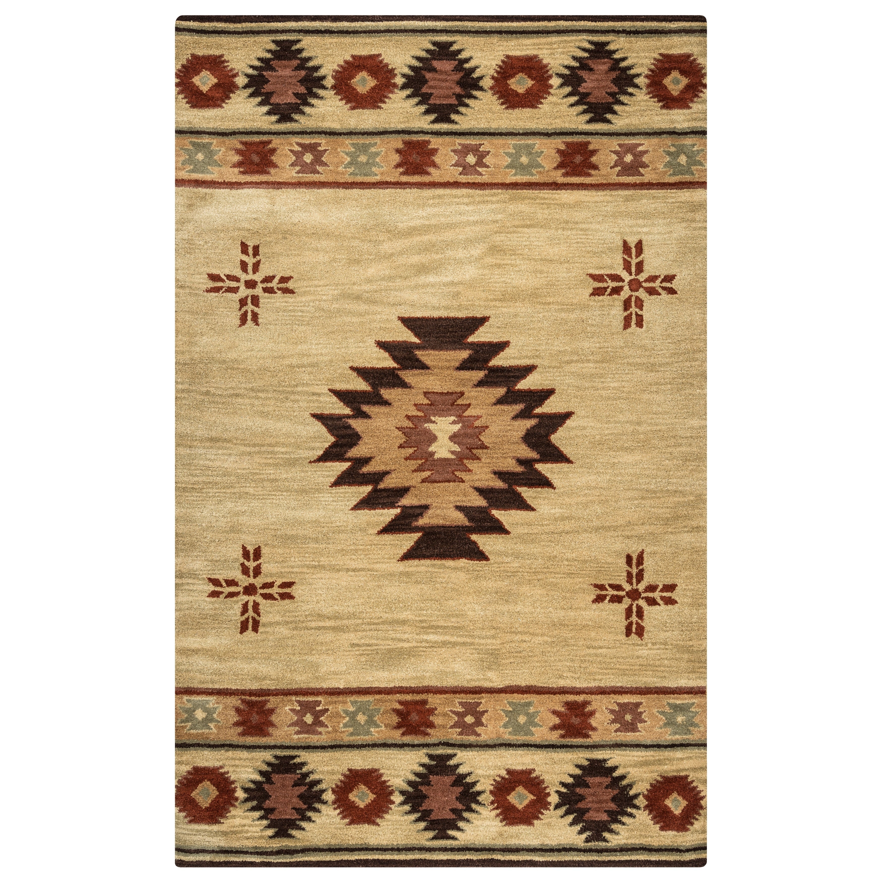 Tapis en laine touffeté à la main Alora Decor Ryder Southwestern