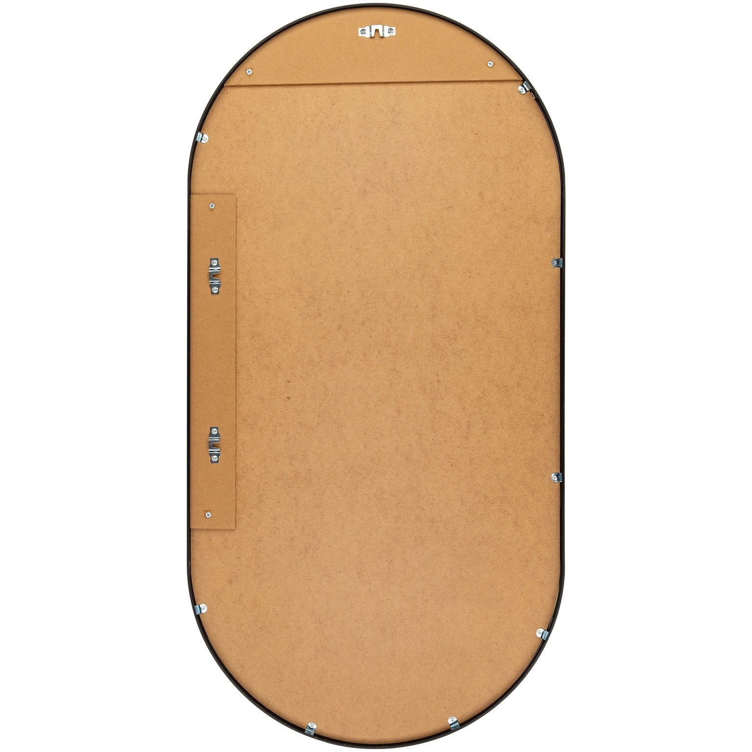 Miroir d'appoint ovale moderne en aluminium Livabliss Aranya en forme de pilule