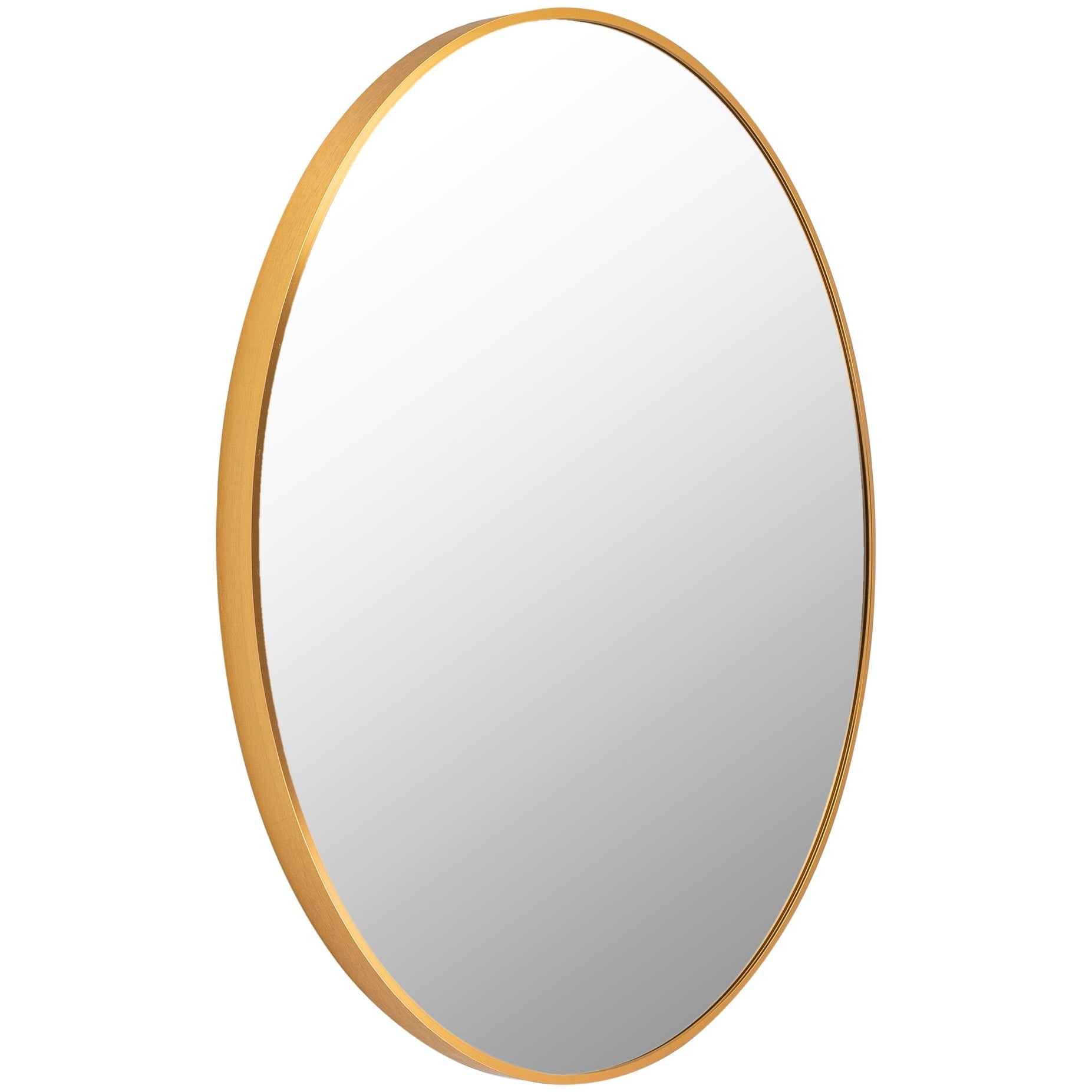 Miroir d'appoint rond en aluminium moderne Livabliss Aranya