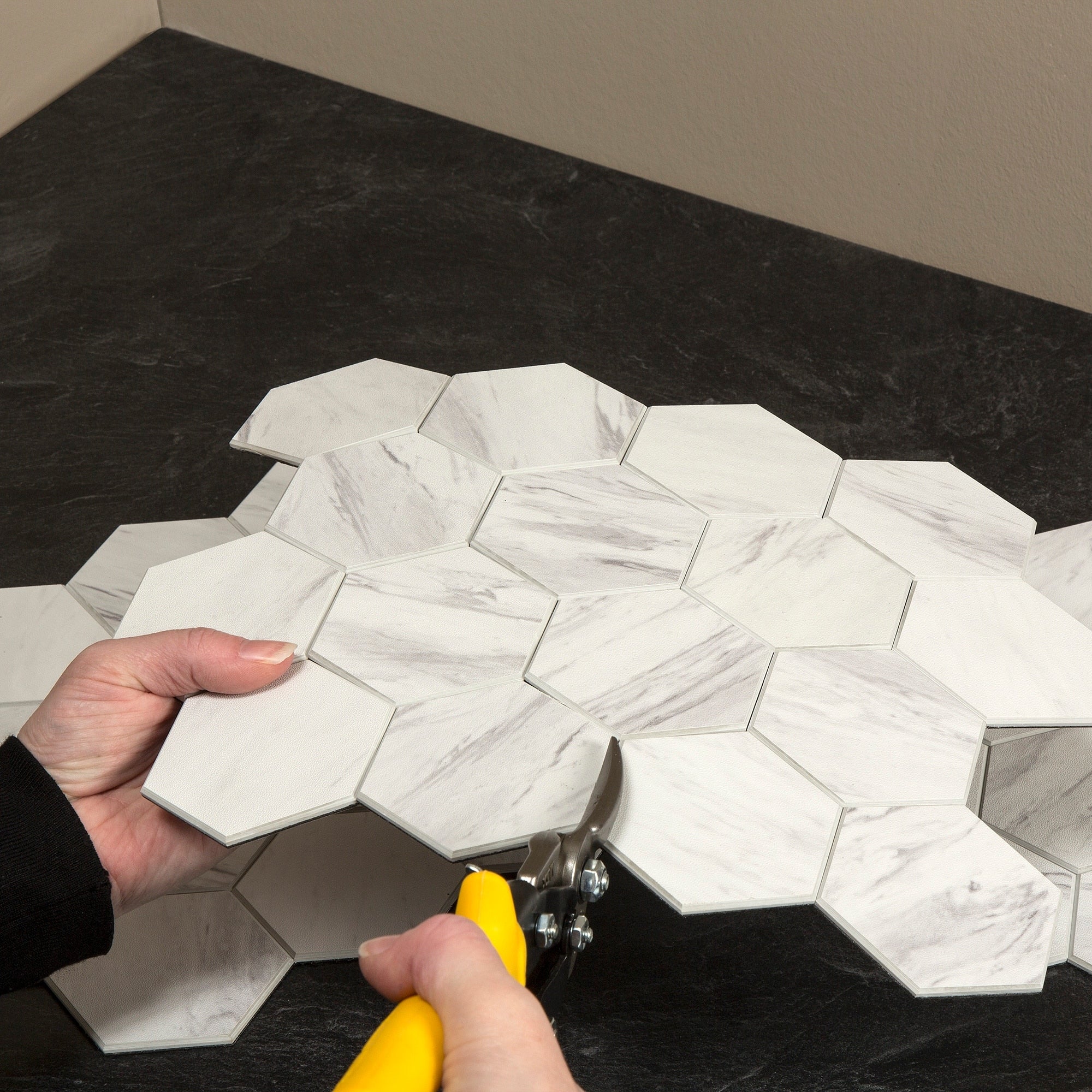 Carrelage mural adhésif Aspect Collage