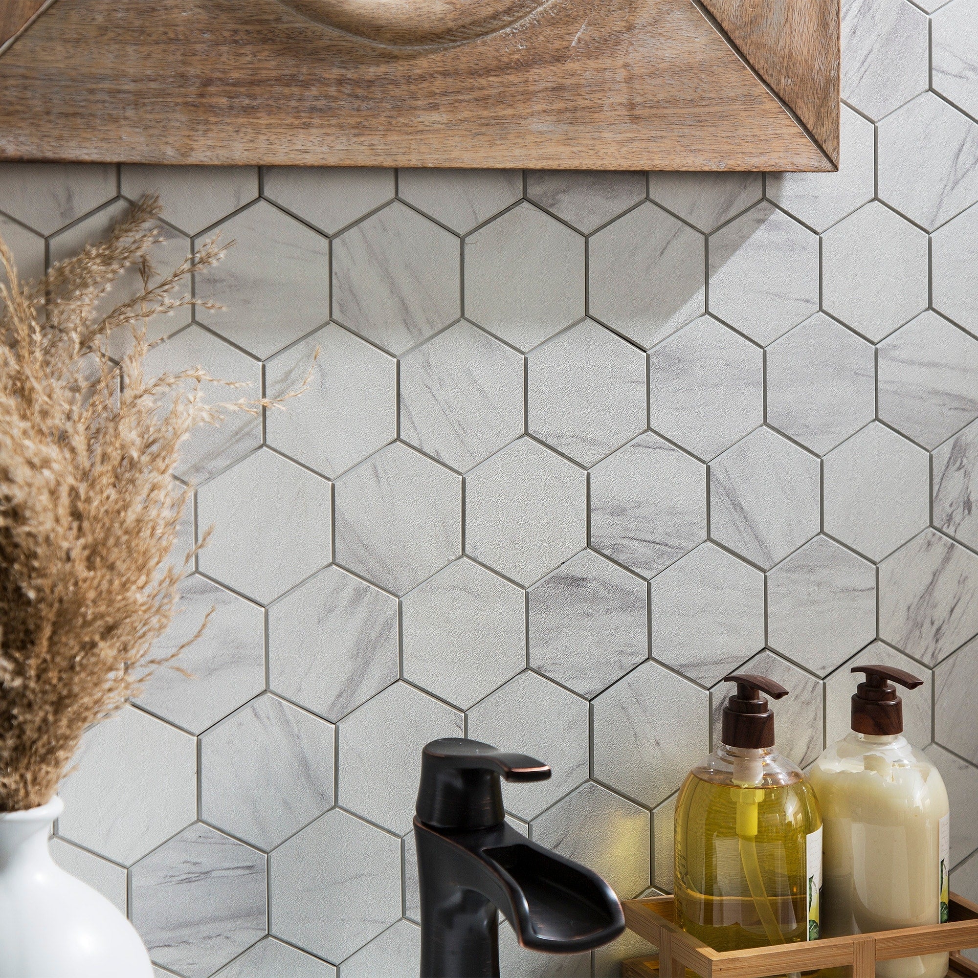 Carrelage mural adhésif Aspect Collage