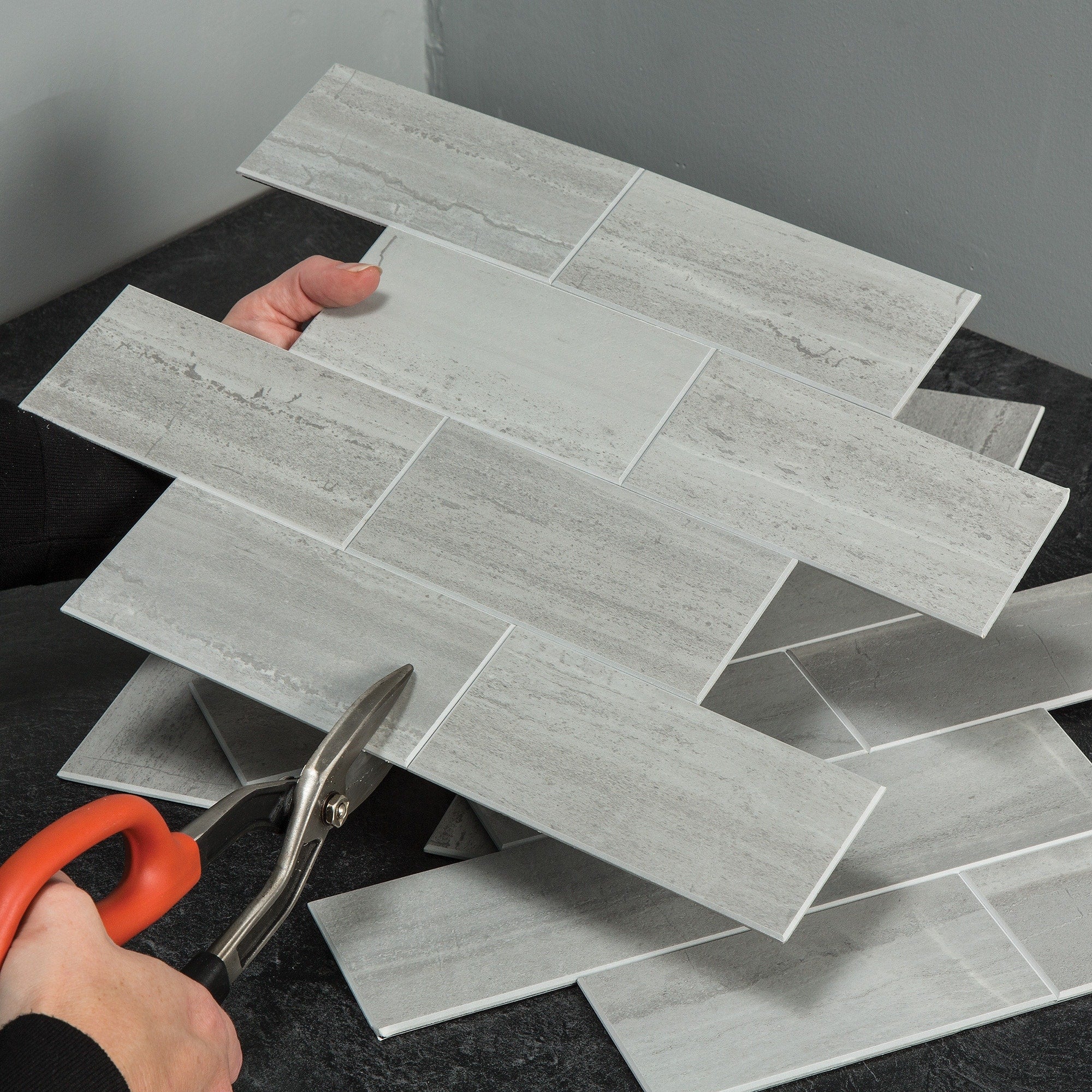 Carrelage mural adhésif Aspect Collage