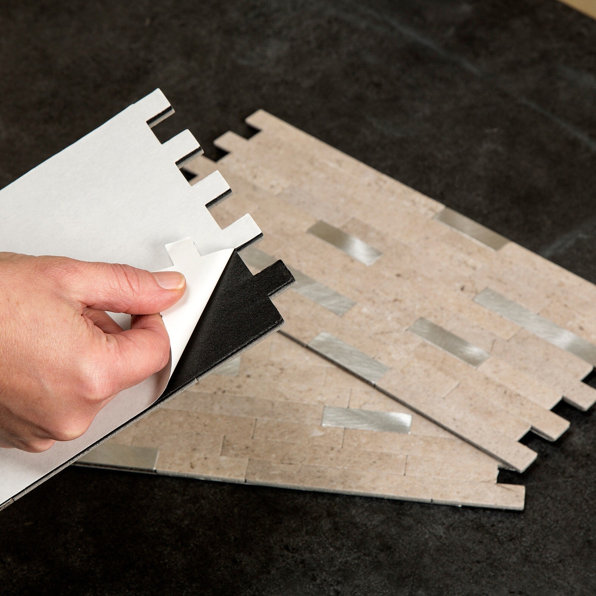 Carrelage mural adhésif Aspect Collage