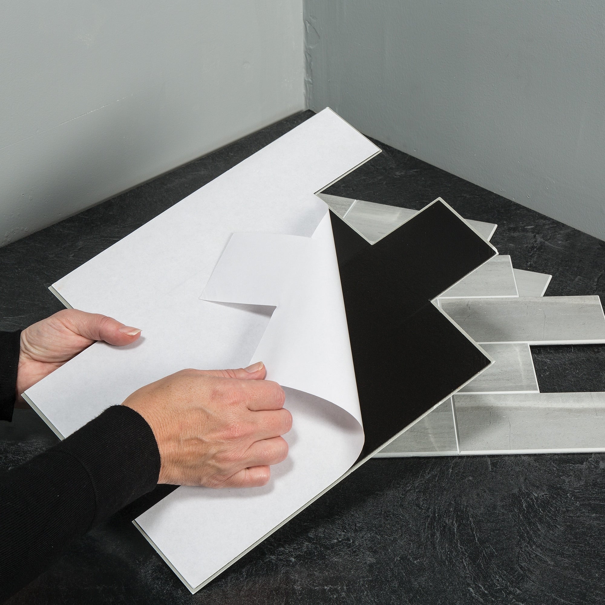 Carrelage mural adhésif Aspect Collage