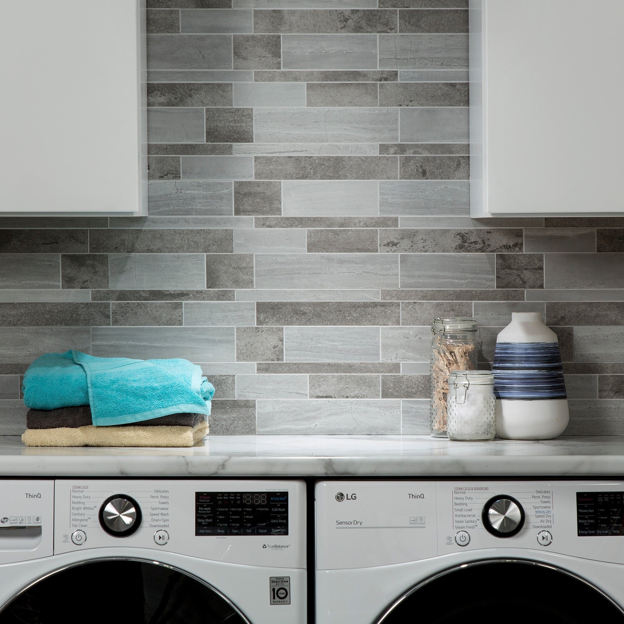 Carrelage mural adhésif Aspect Collage